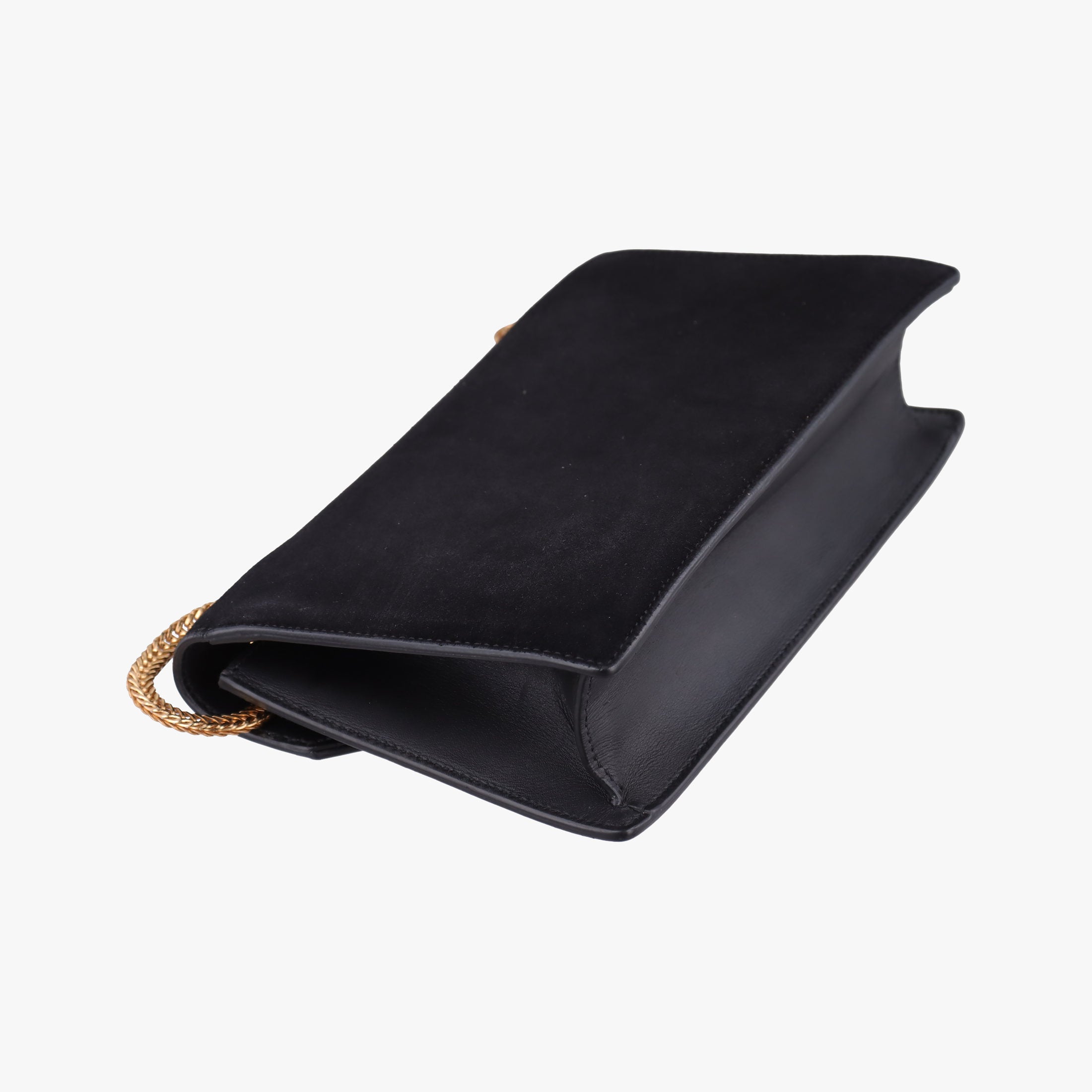 Pre-owned Yves Saint Laurent Small Betty Flap Black Suede × Leather 314516 shoulderbag | stylenewstar