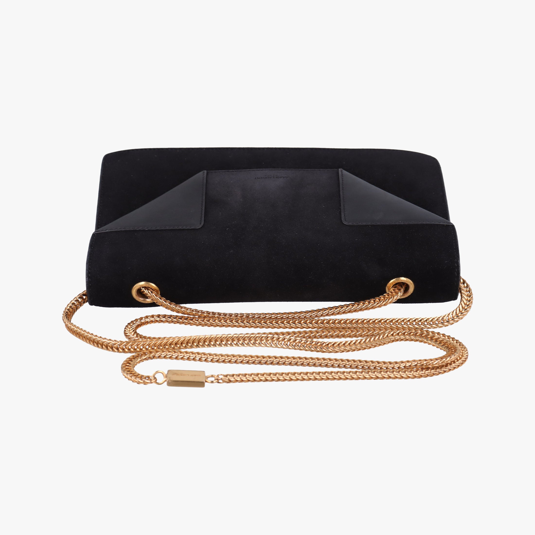 Pre-owned Yves Saint Laurent Small Betty Flap Black Suede × Leather 314516 shoulderbag | stylenewstar