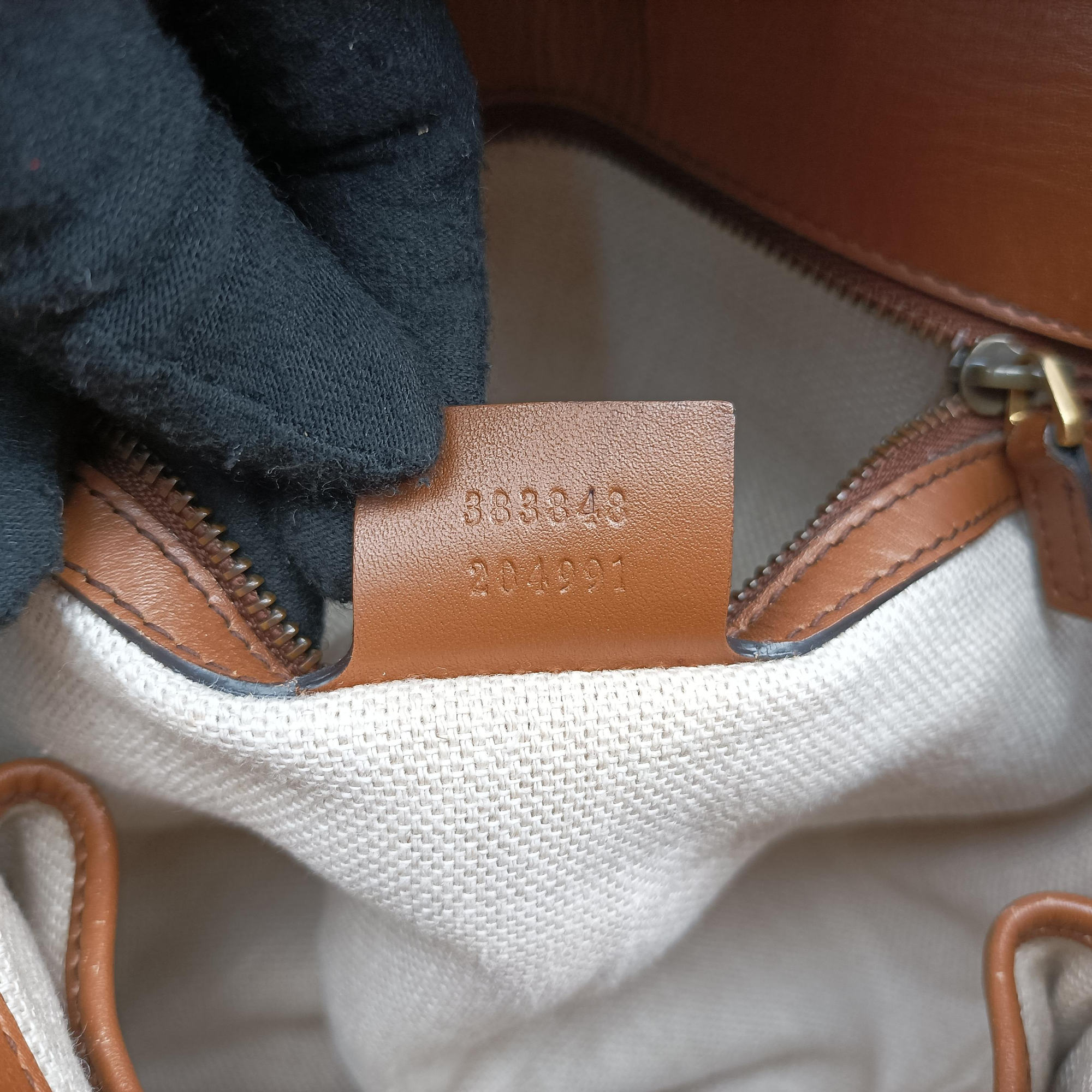Pre-owned Gucci Lady Web Brown canvas×leather 383848 shoulderbag | stylenewstar