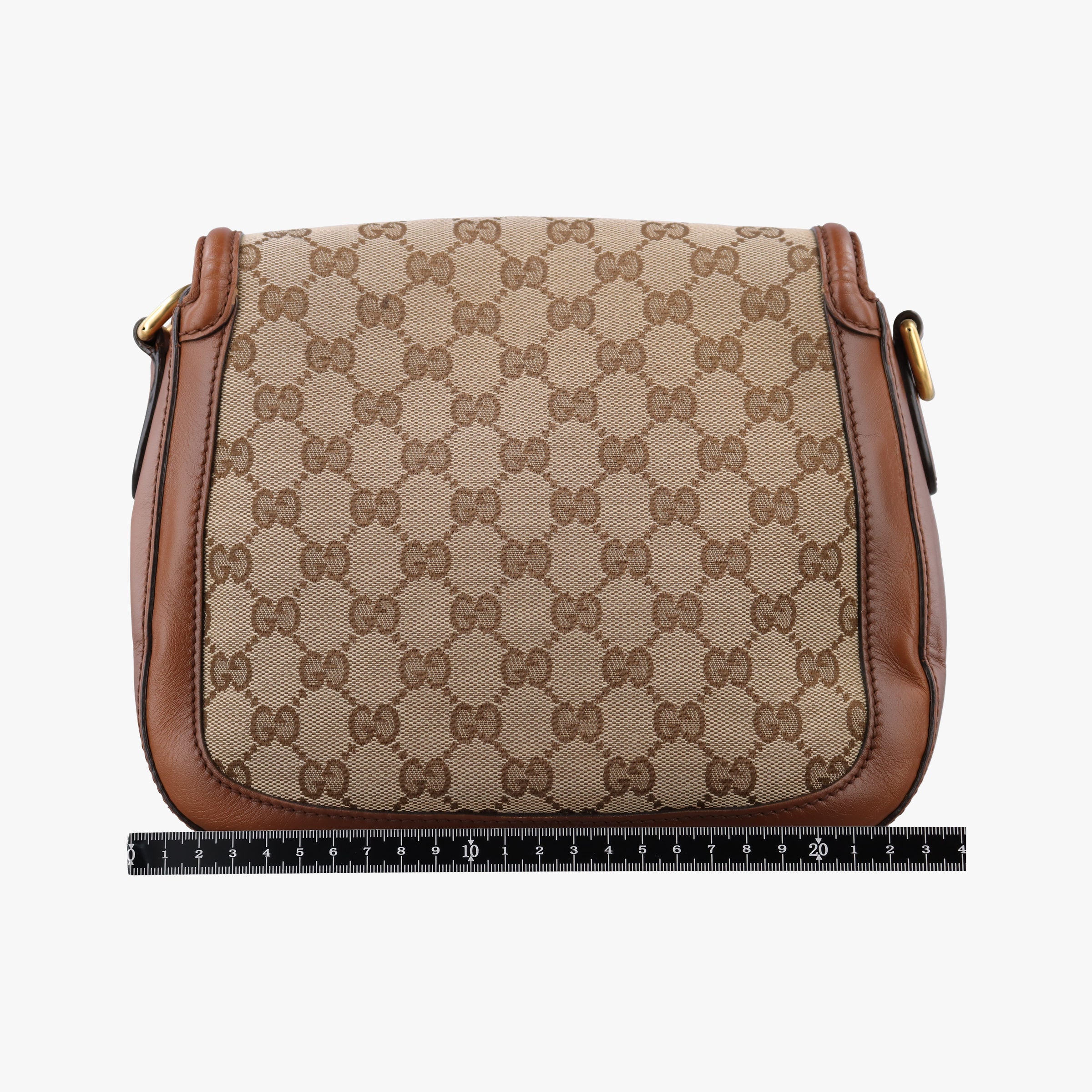 Pre-owned Gucci Lady Web Brown canvas×leather 383848 shoulderbag | stylenewstar