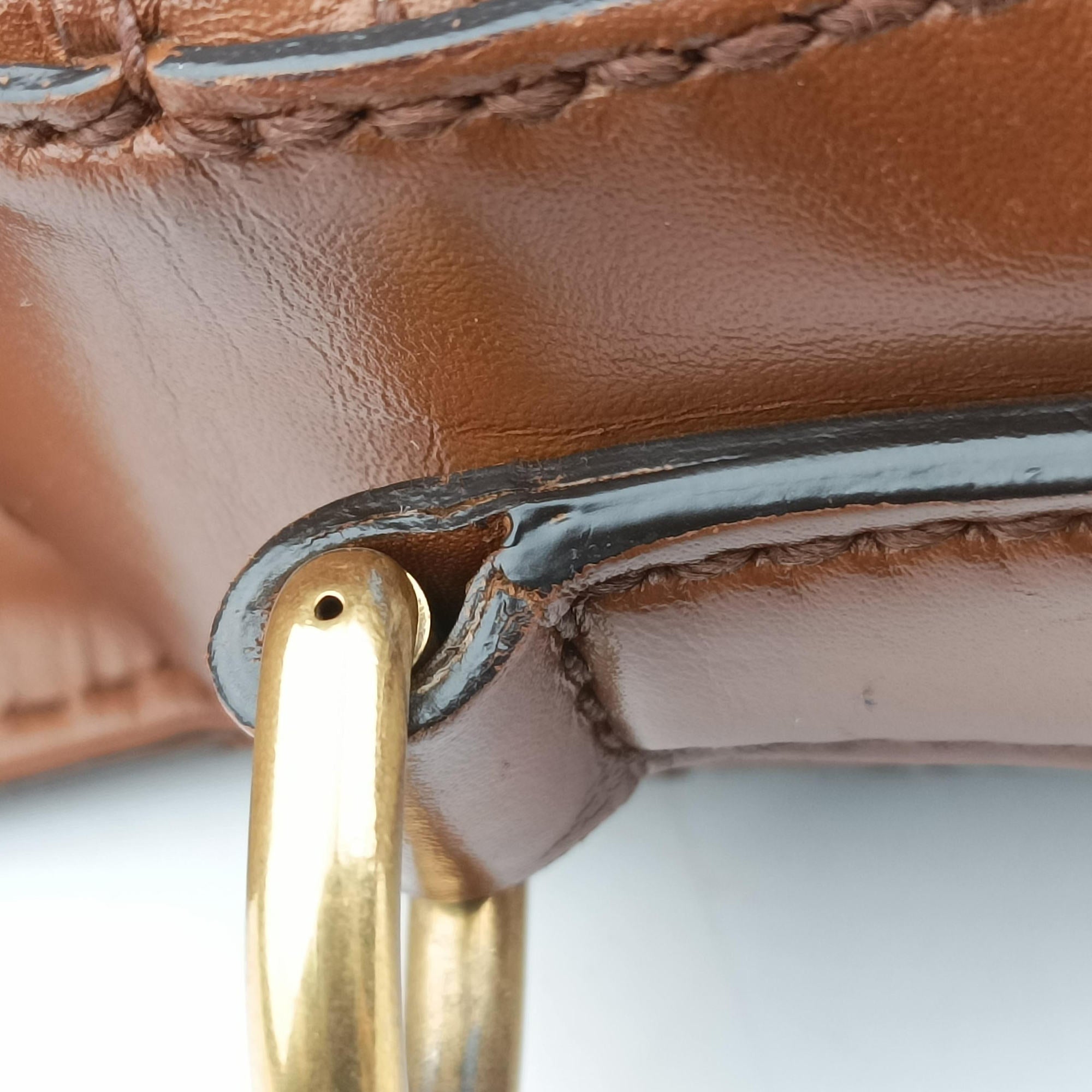 Pre-owned Gucci Lady Web Brown canvas×leather 383848 shoulderbag | stylenewstar