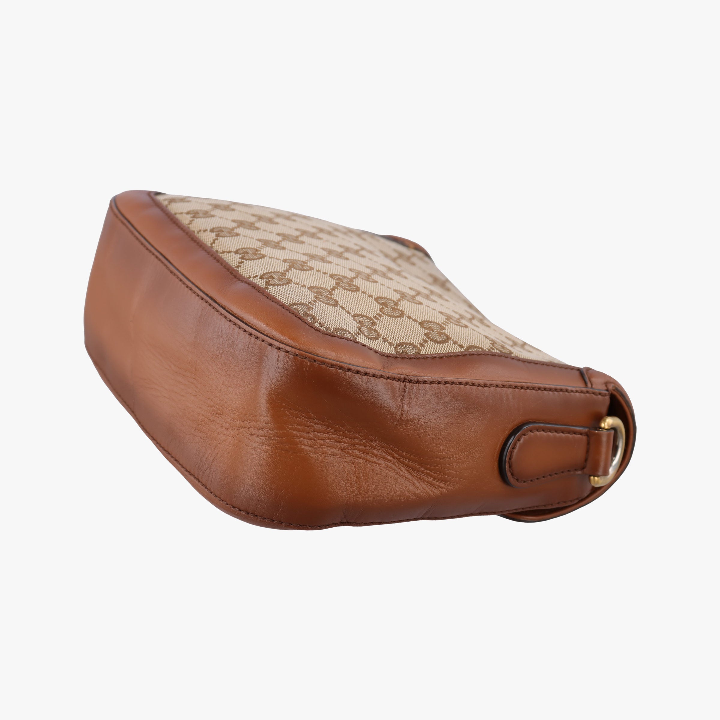Pre-owned Gucci Lady Web Brown canvas×leather 383848 shoulderbag | stylenewstar