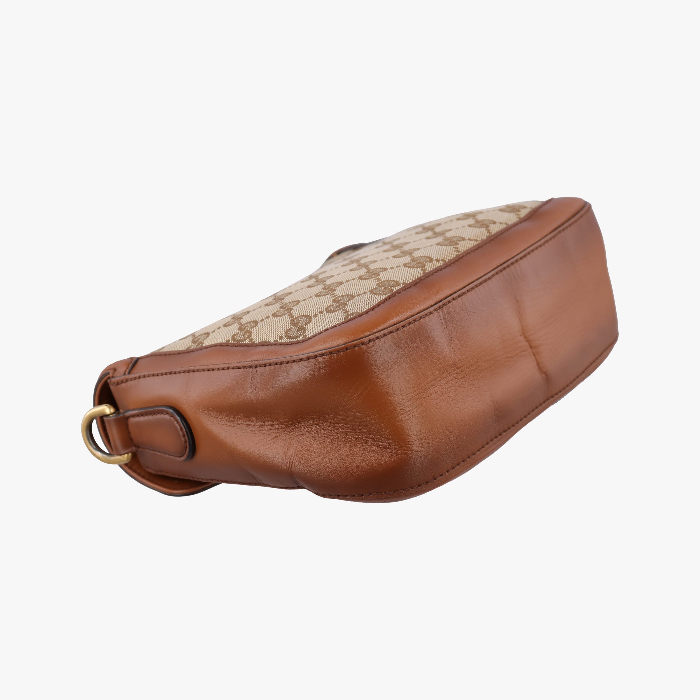Pre-owned Gucci Lady Web Brown canvas×leather 383848 shoulderbag | stylenewstar