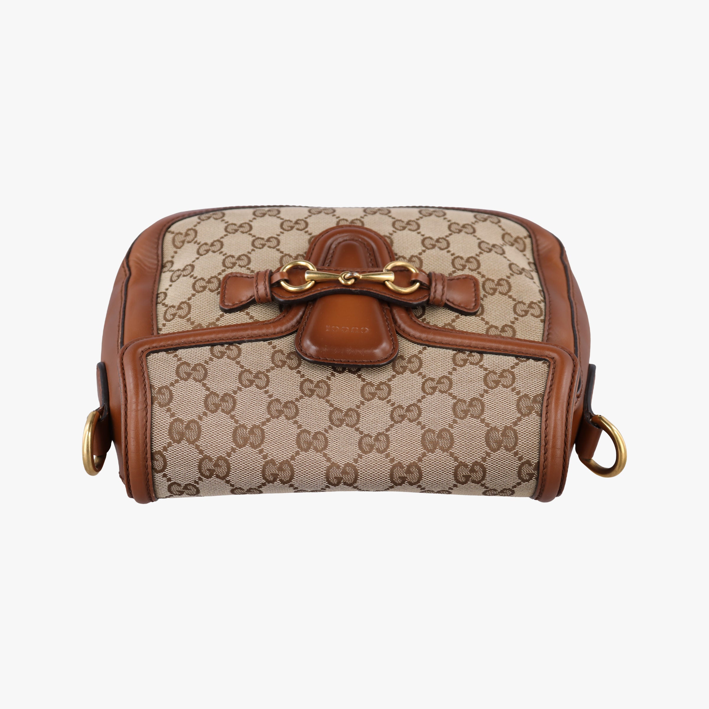 Pre-owned Gucci Lady Web Brown canvas×leather 383848 shoulderbag | stylenewstar