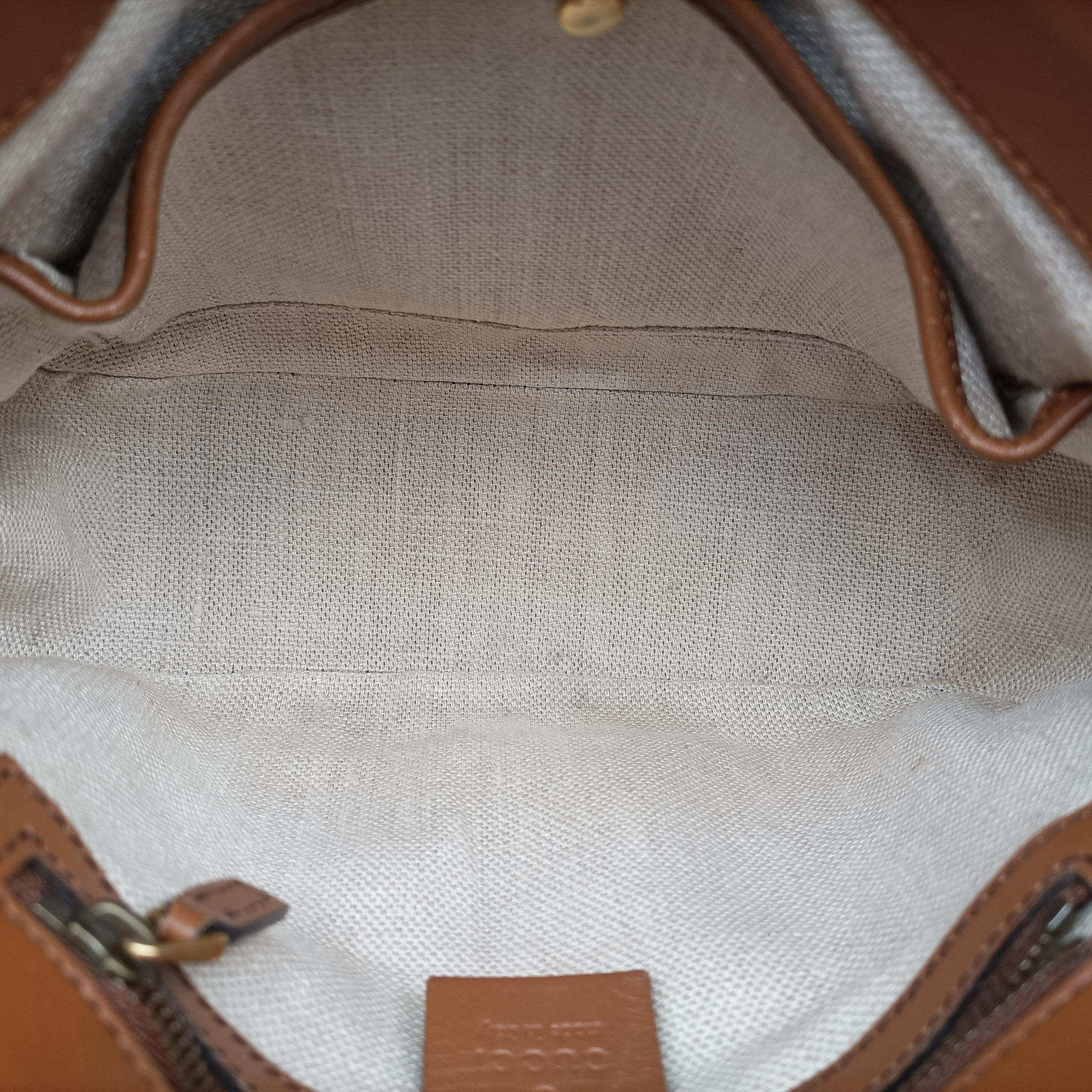 Pre-owned Gucci Lady Web Brown canvas×leather 383848 shoulderbag | stylenewstar