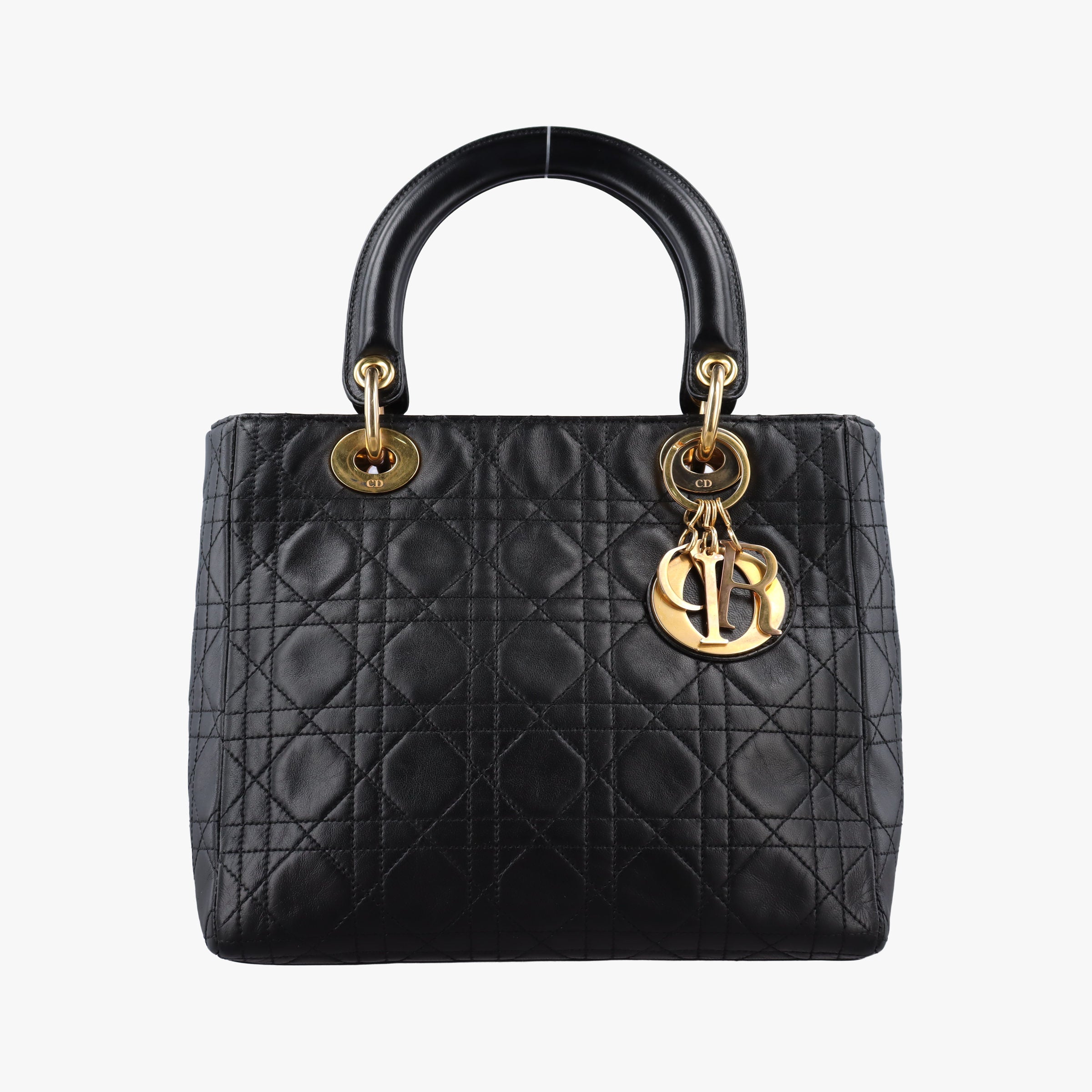 Secondhand Christian Dior Lady Dior Black lambskin  handbag | stylenewstar