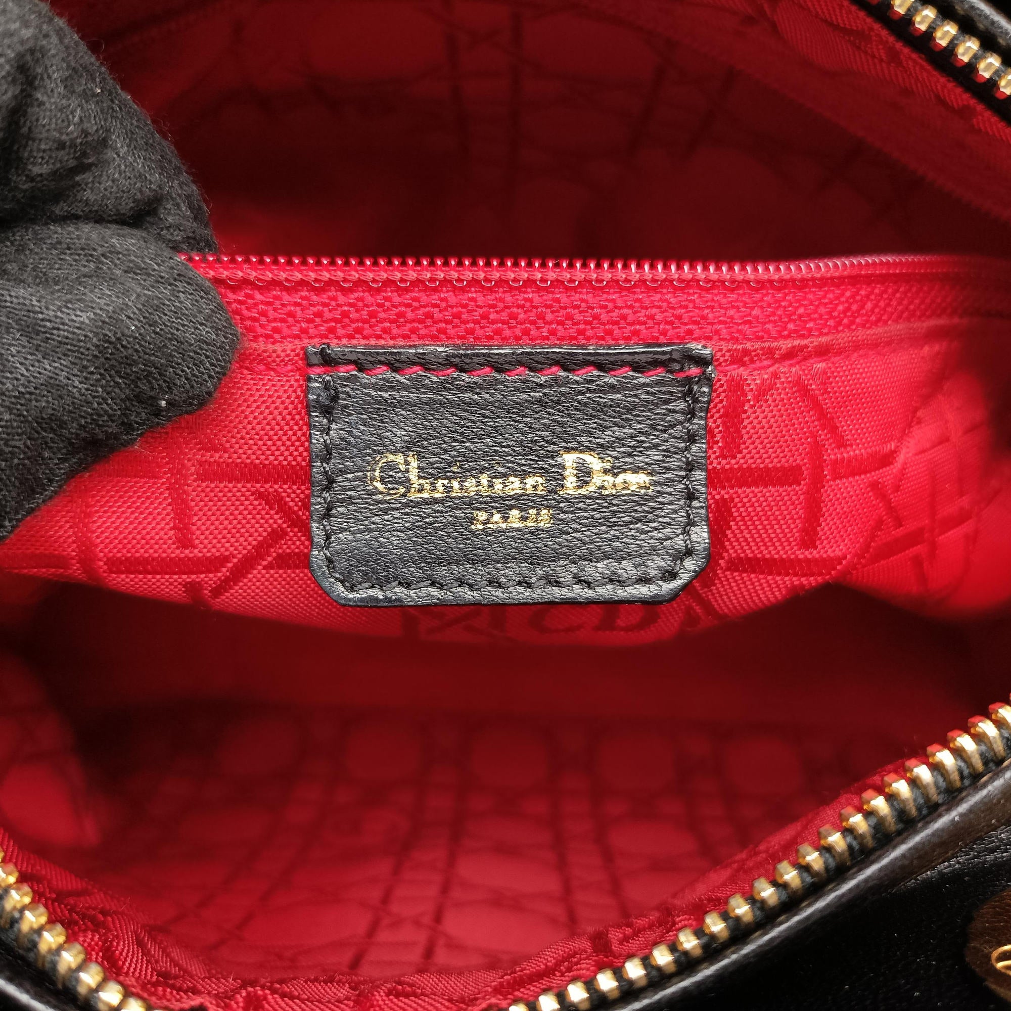 Secondhand Christian Dior Lady Dior Black lambskin  handbag | stylenewstar