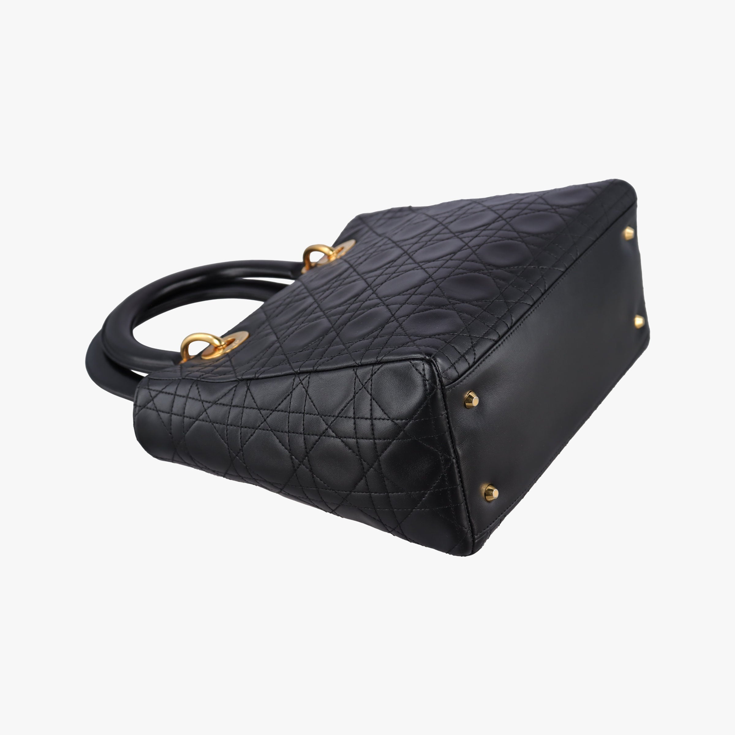 Secondhand Christian Dior Lady Dior Black lambskin  handbag | stylenewstar