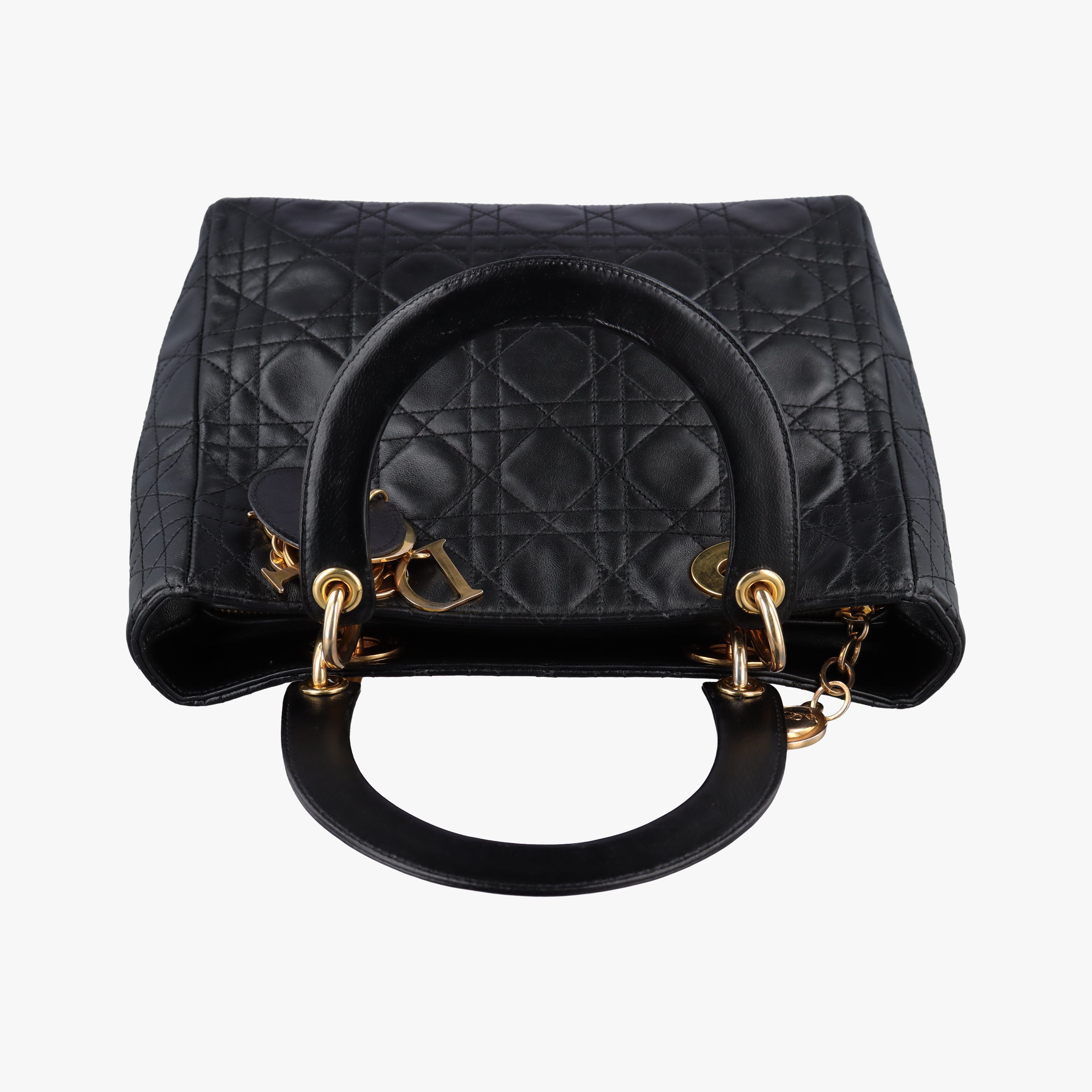 Secondhand Christian Dior Lady Dior Black lambskin  handbag | stylenewstar