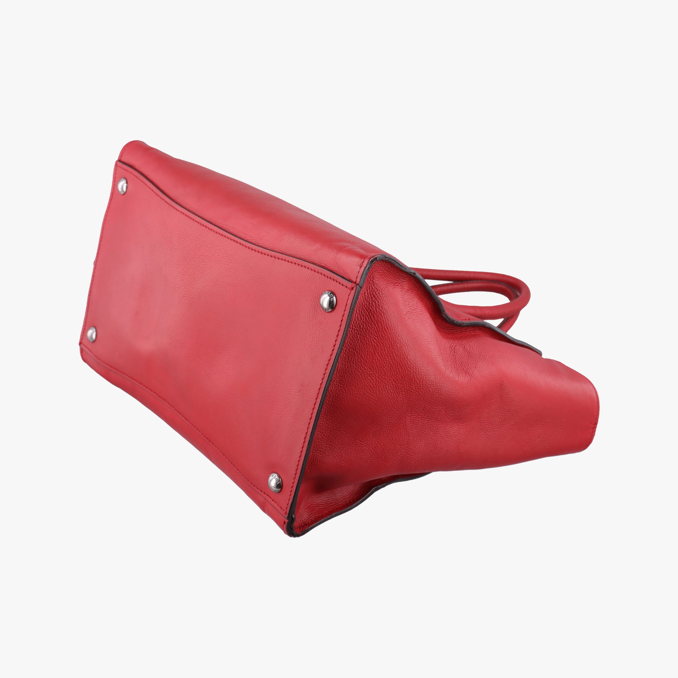 Vintage Prada Twin Pocket Winged Tote Red Leather BN2619 shoulderbag | stylenewstar