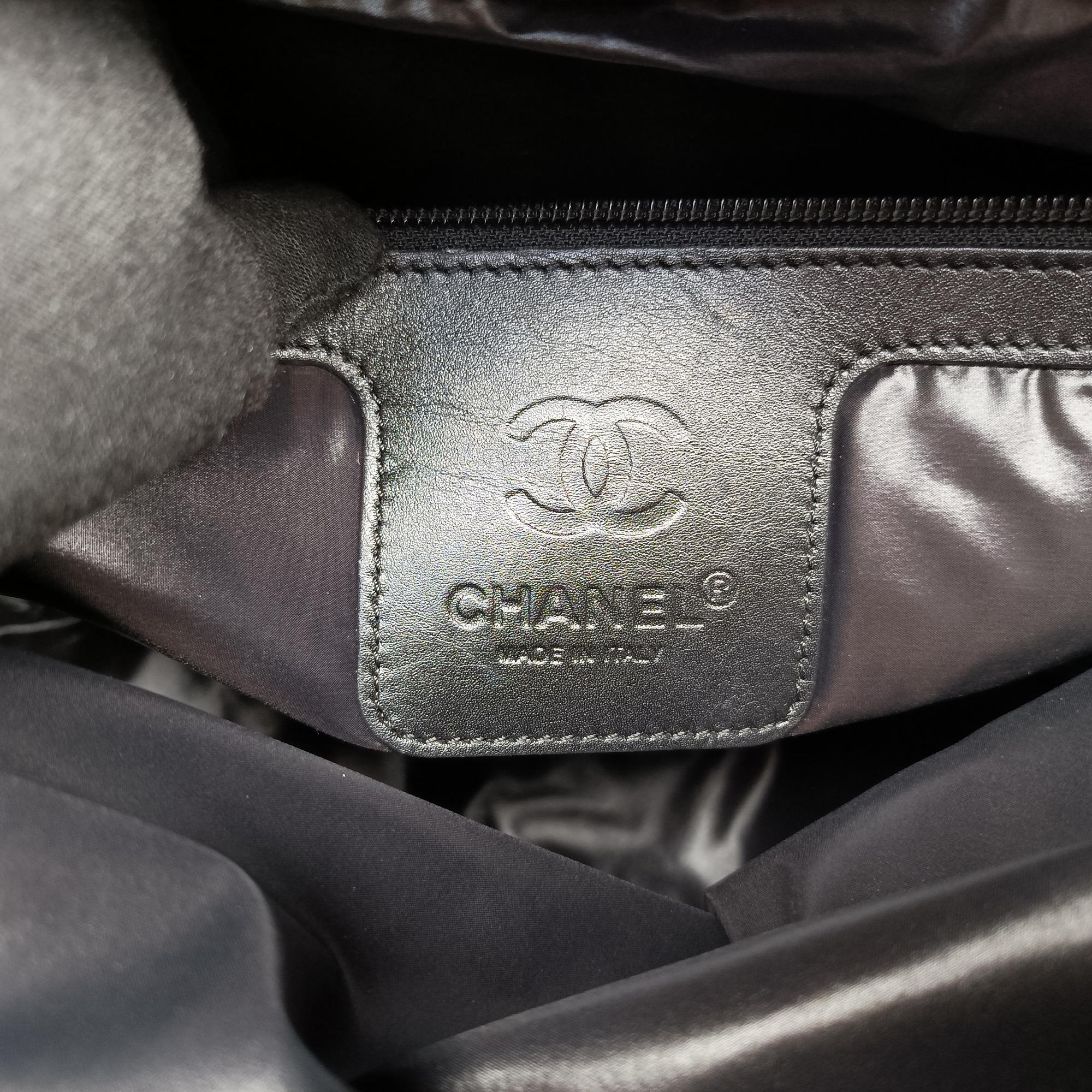 Pre-owned Chanel Cococoon Quilting Blue Nylon×Leather A47107 suitcase | stylenewstar