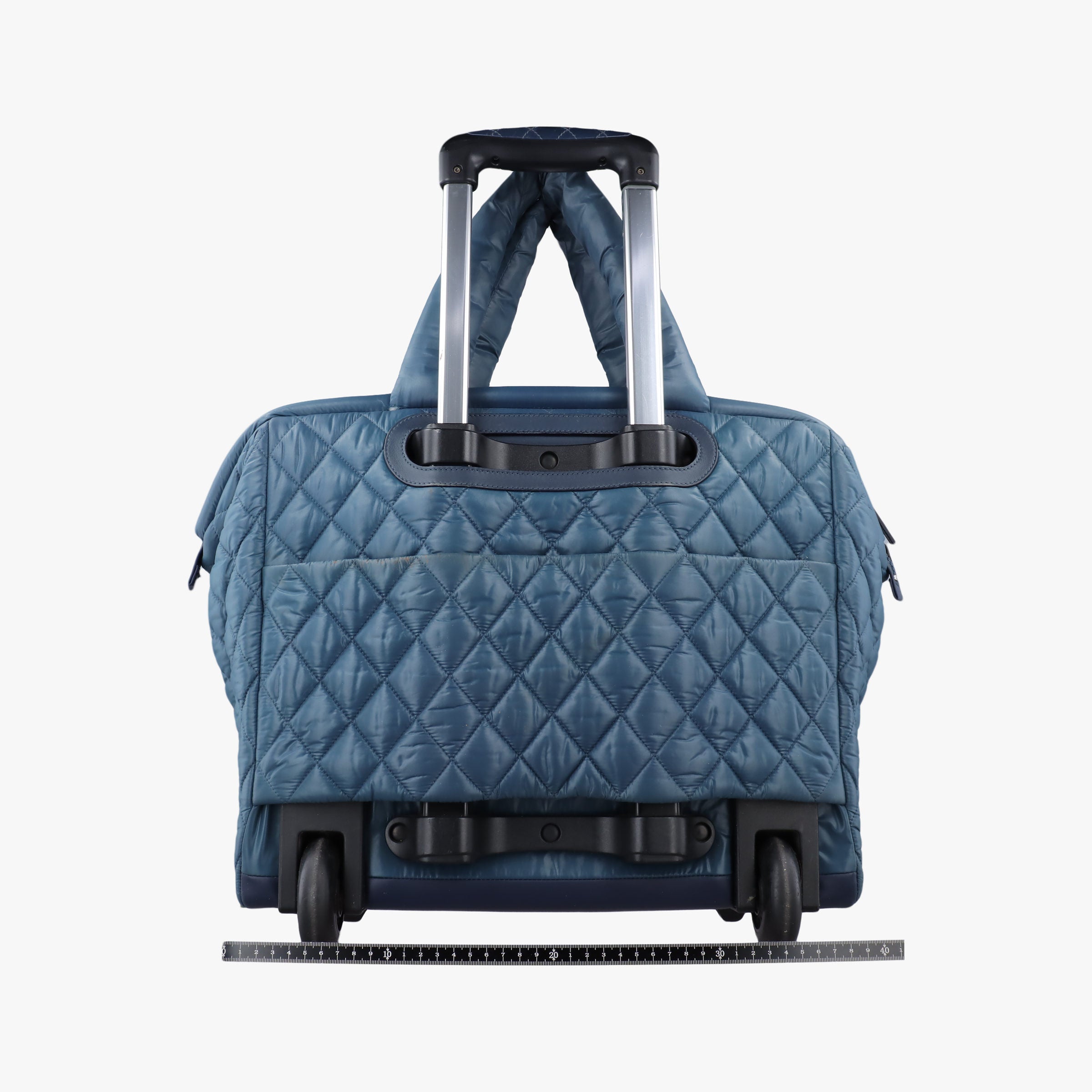 Pre-owned Chanel Cococoon Quilting Blue Nylon×Leather A47107 suitcase | stylenewstar