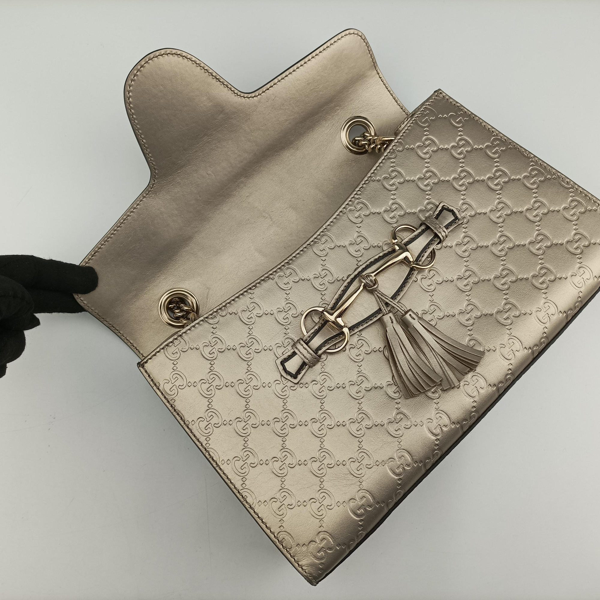 Vintage Gucci Emily Golden Leather 295402 shoulderbag | stylenewstar
