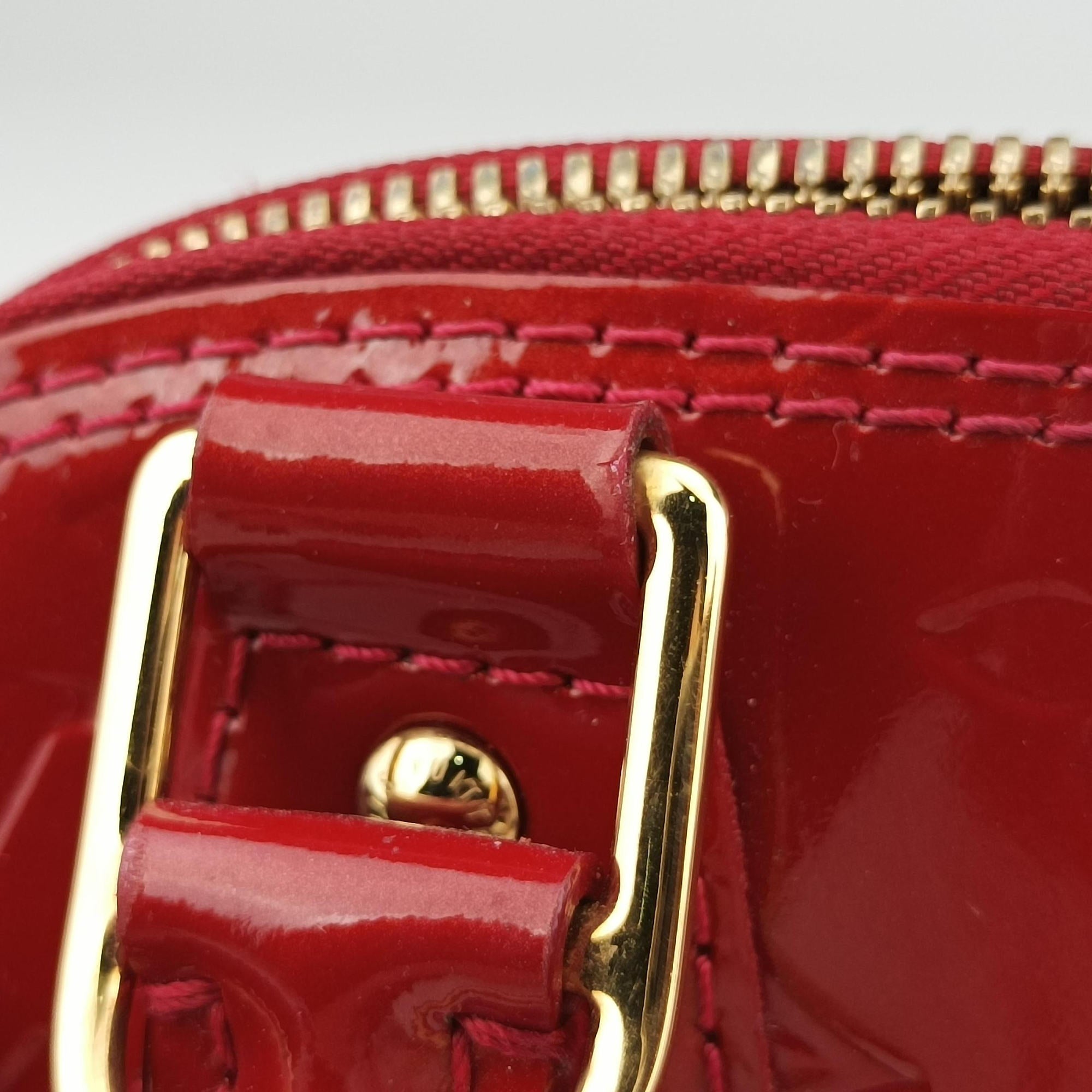 Pre-owned Louis Vuitton Alma BB CERISE Vernis M90174 shoulderbag | stylenewstar