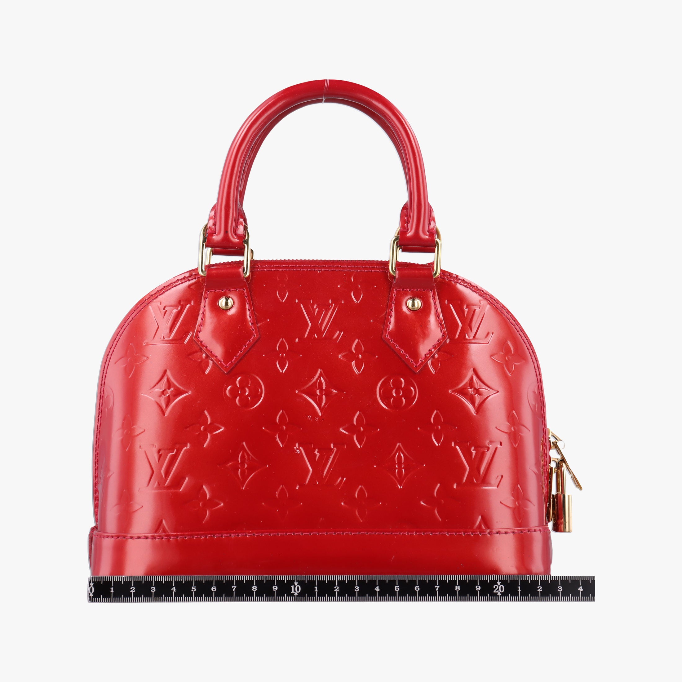 Pre-owned Louis Vuitton Alma BB CERISE Vernis M90174 shoulderbag | stylenewstar