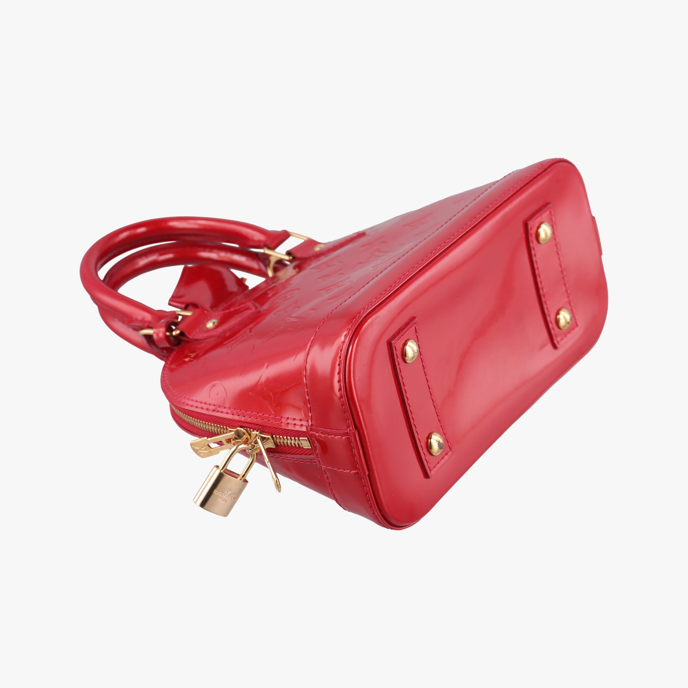 Pre-owned Louis Vuitton Alma BB CERISE Vernis M90174 shoulderbag | stylenewstar