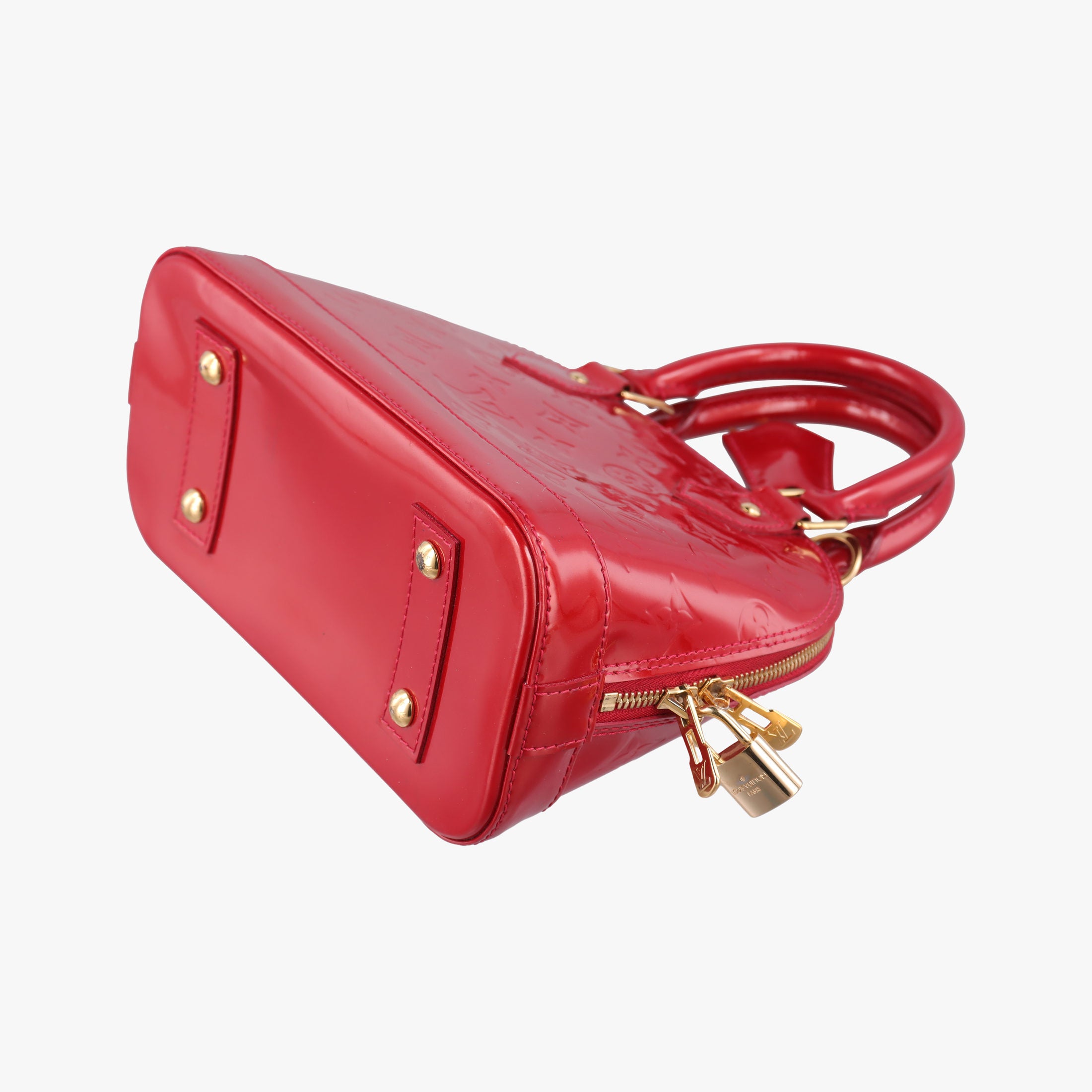 Pre-owned Louis Vuitton Alma BB CERISE Vernis M90174 shoulderbag | stylenewstar