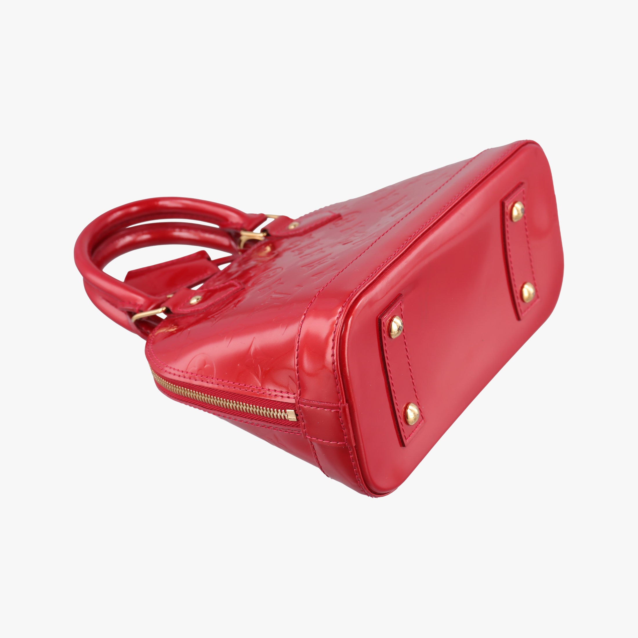 Pre-owned Louis Vuitton Alma BB CERISE Vernis M90174 shoulderbag | stylenewstar