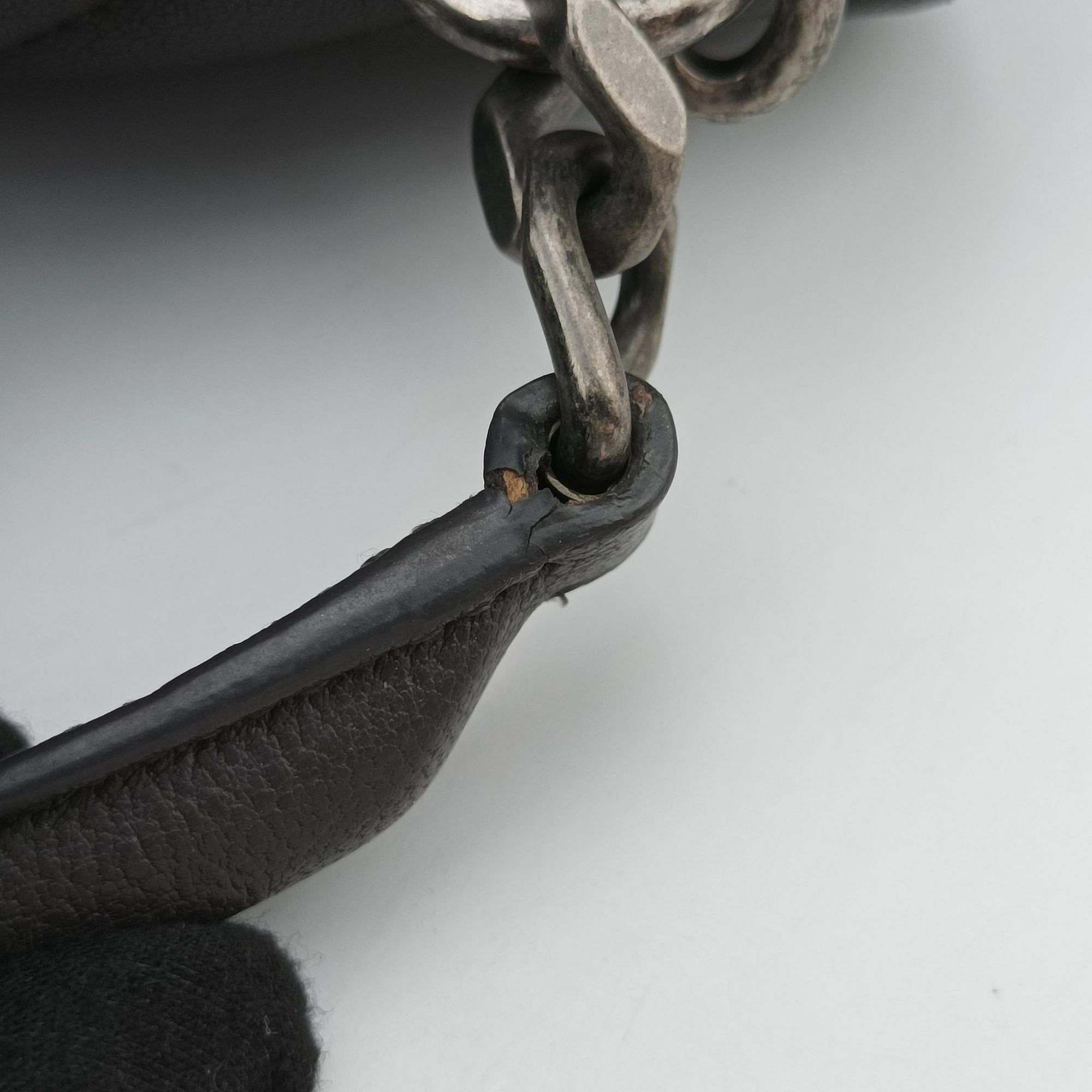 Secondhand Yves Saint Laurent COLLEGE Grey Leather 487213 shoulderbag | stylenewstar