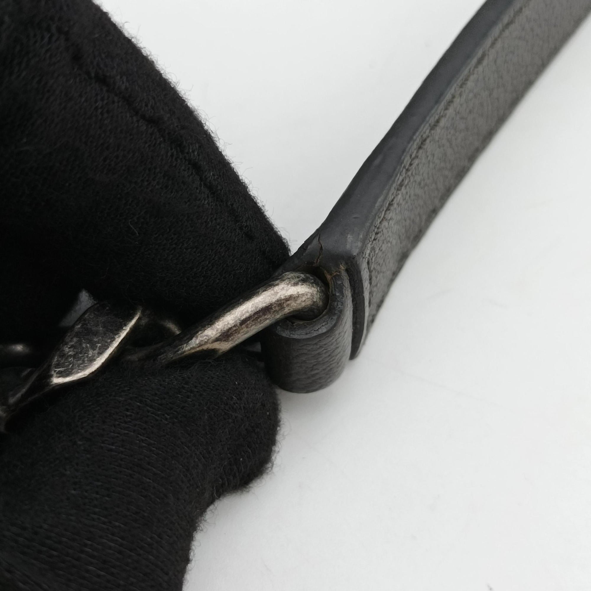 Secondhand Yves Saint Laurent COLLEGE Grey Leather 487213 shoulderbag | stylenewstar