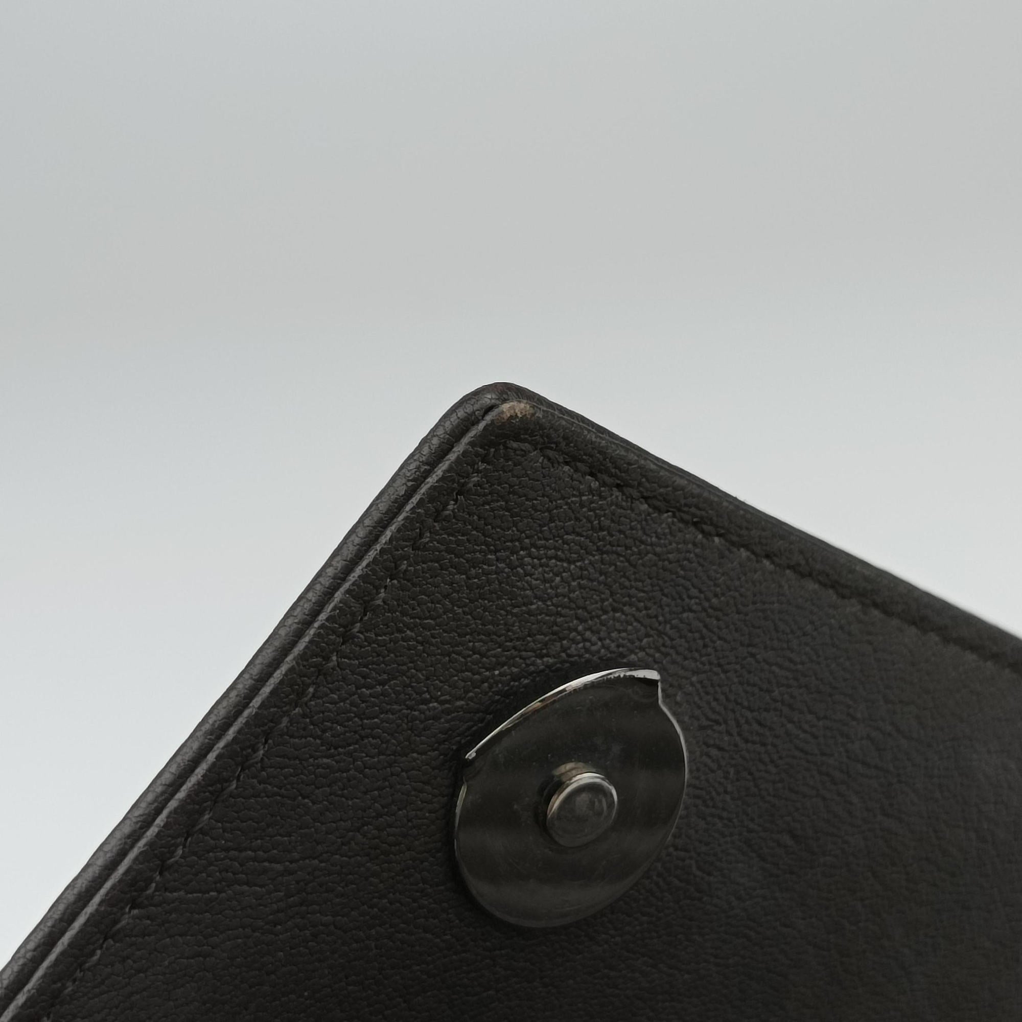 Secondhand Yves Saint Laurent COLLEGE Grey Leather 487213 shoulderbag | stylenewstar