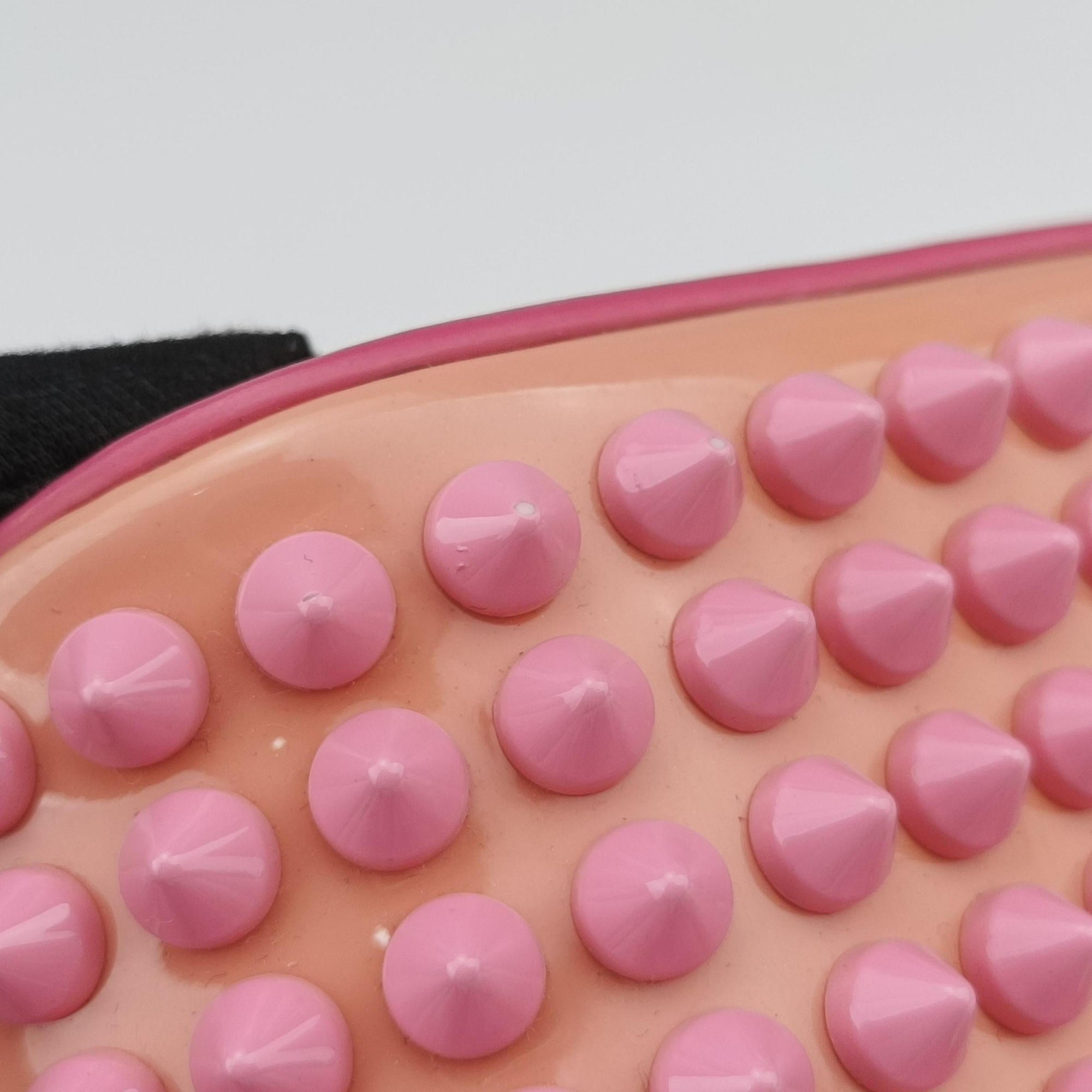 Pre-owned Christian Louboutin Sweet Charity Scarabe Spike Pink Patent  shoulderbag | stylenewstar