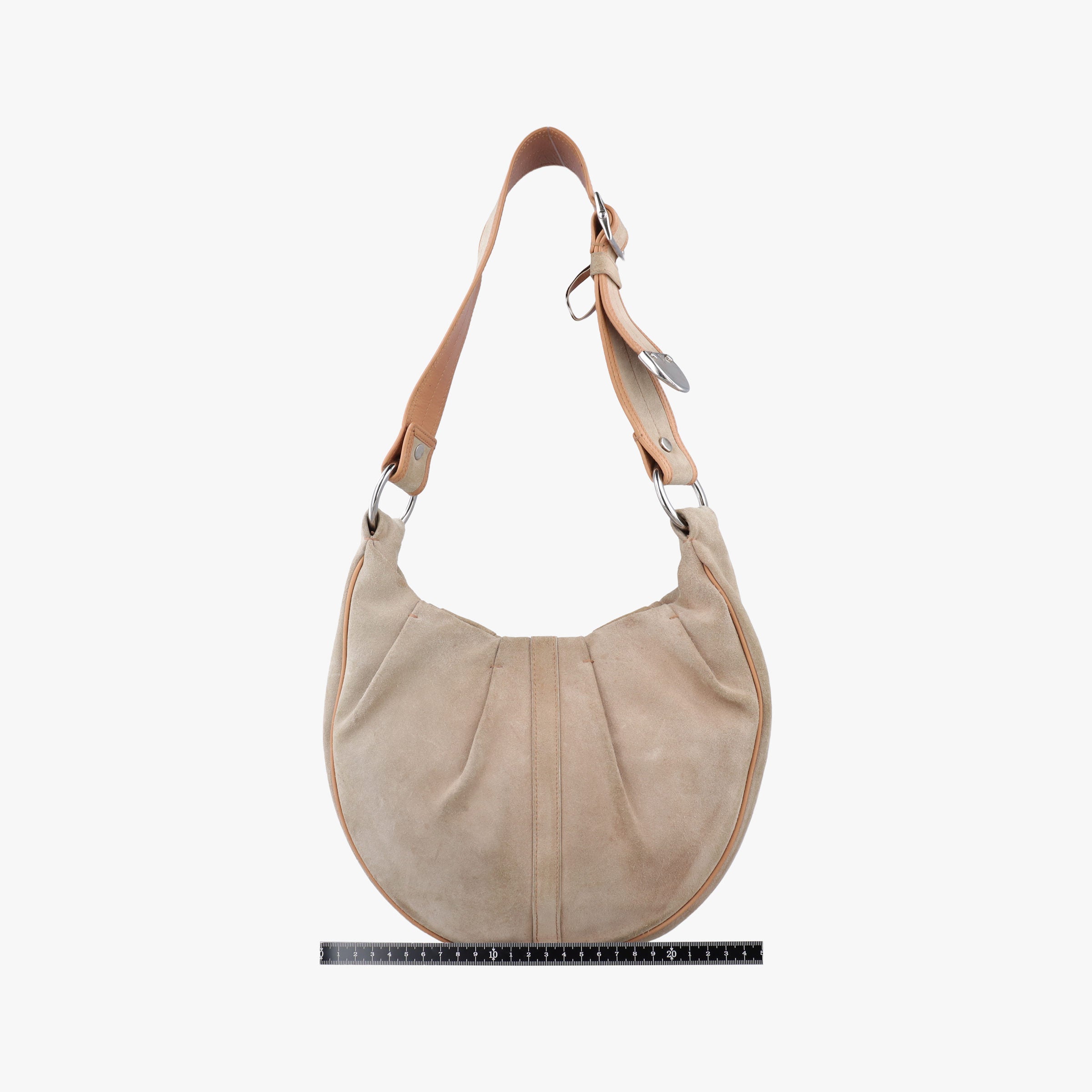 Pre-owned Yves Saint Laurent Rive Gauche Beige Leather×Suede 120436 shoulderbag | stylenewstar