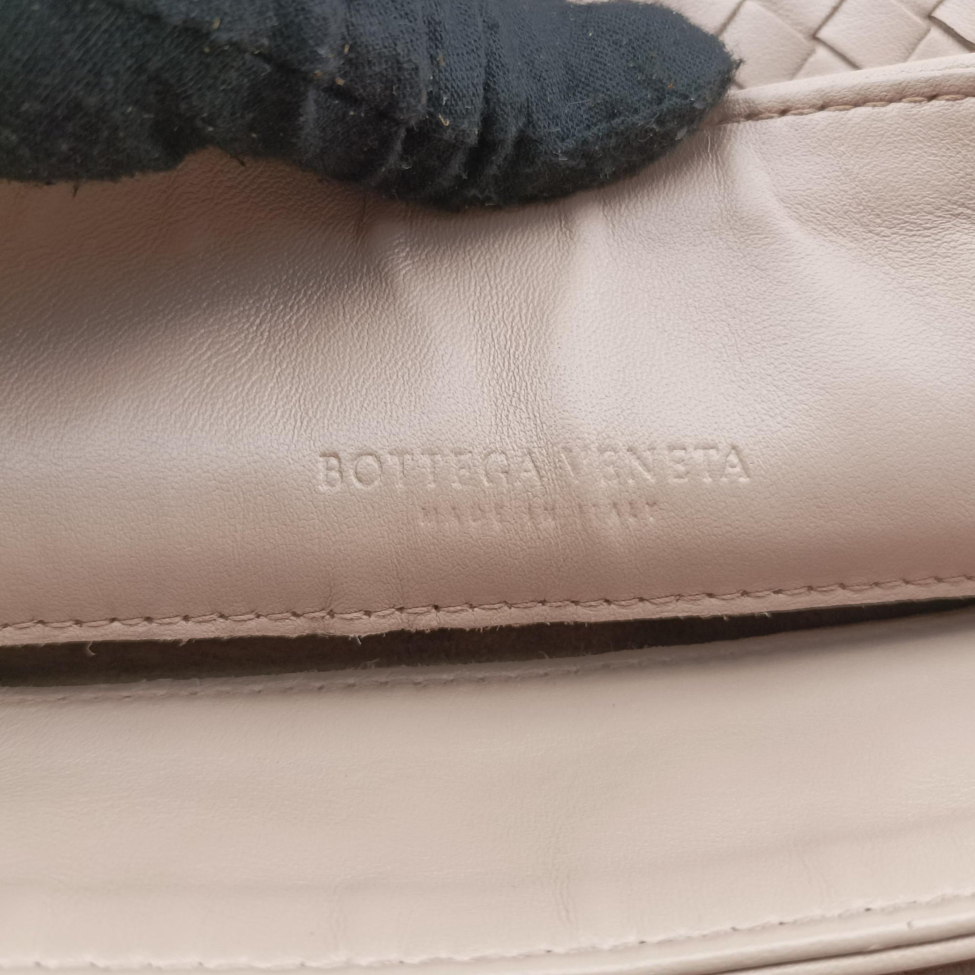 Pre-owned Bottega Veneta Intrecciato Olimpia Beige lambskin  shoulderbag | stylenewstar