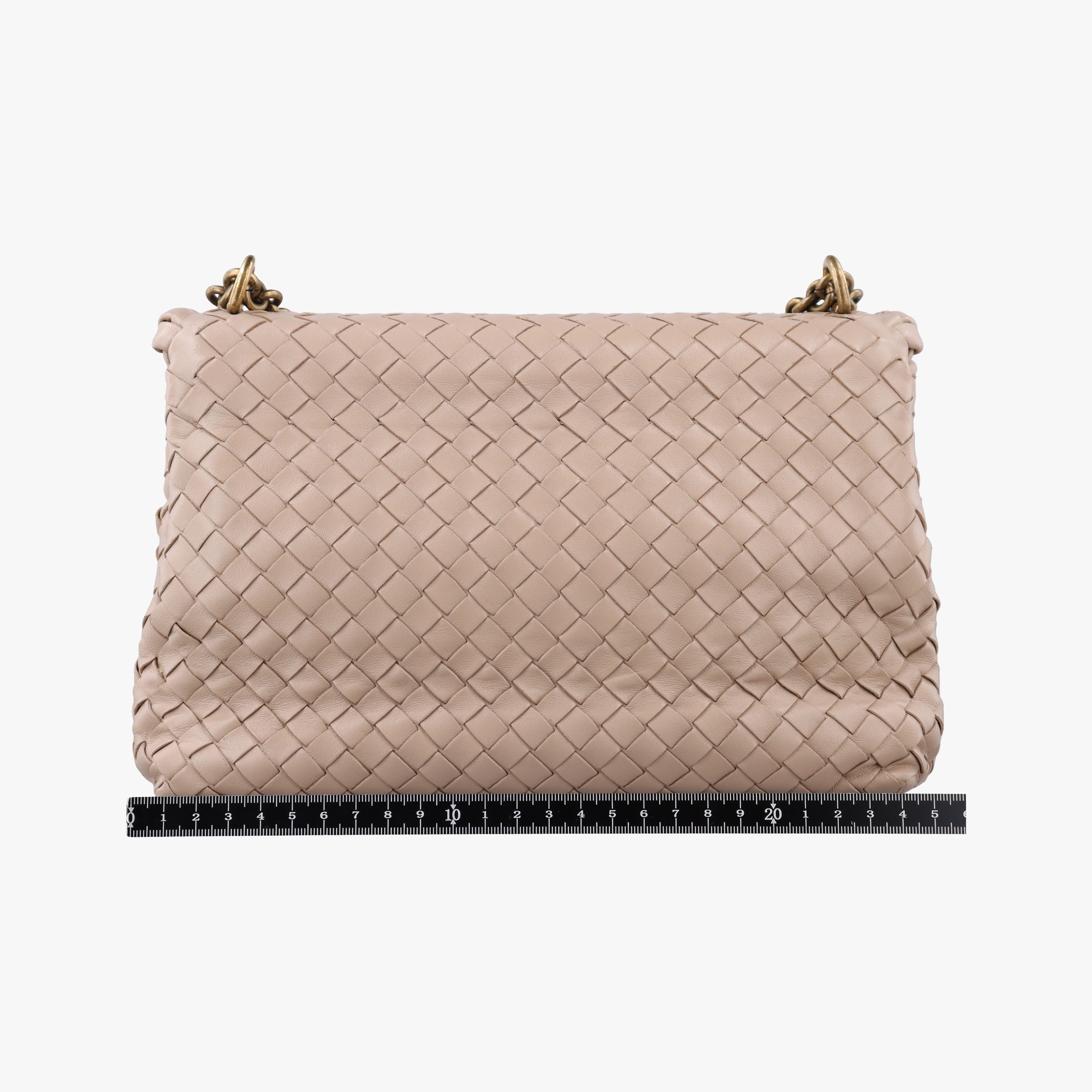 Pre-owned Bottega Veneta Intrecciato Olimpia Beige lambskin  shoulderbag | stylenewstar