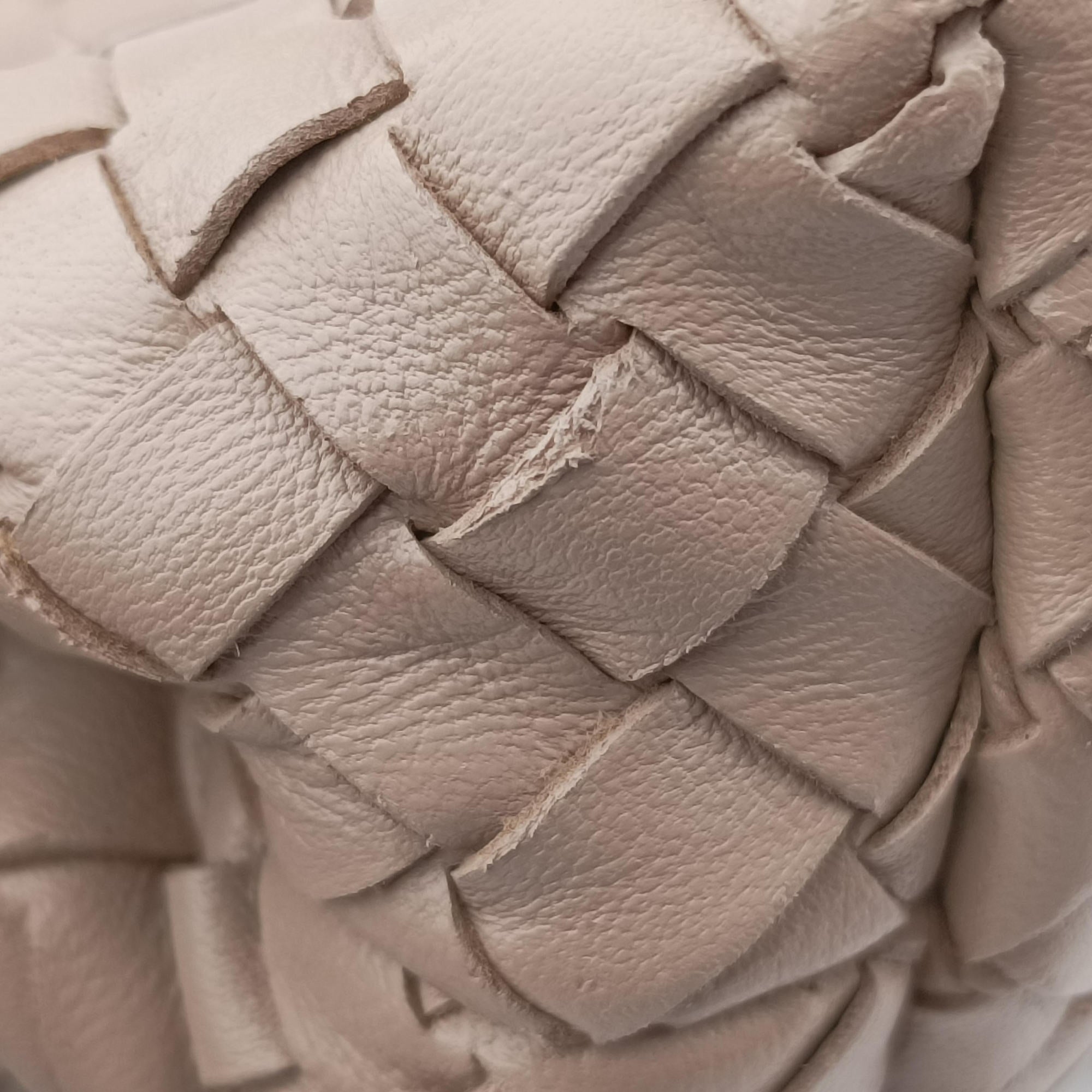 Pre-owned Bottega Veneta Intrecciato Olimpia Beige lambskin  shoulderbag | stylenewstar