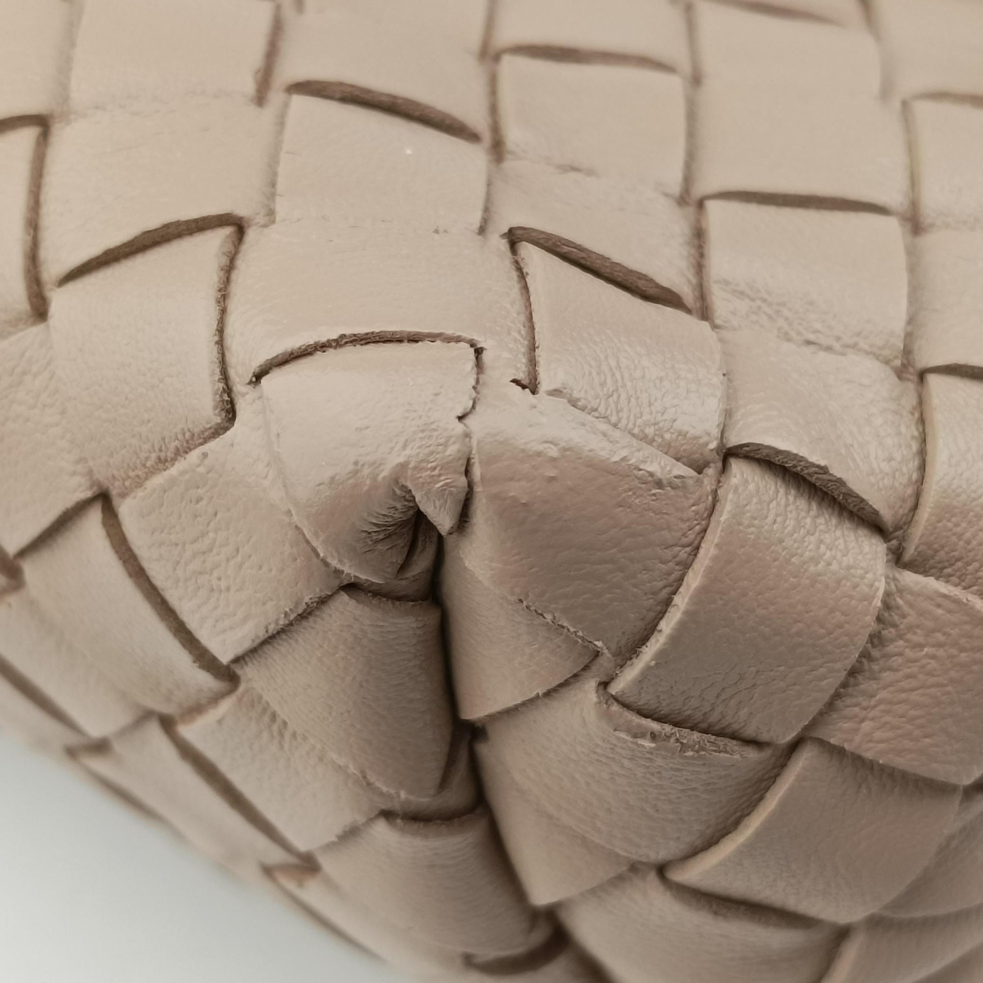 Pre-owned Bottega Veneta Intrecciato Olimpia Beige lambskin  shoulderbag | stylenewstar