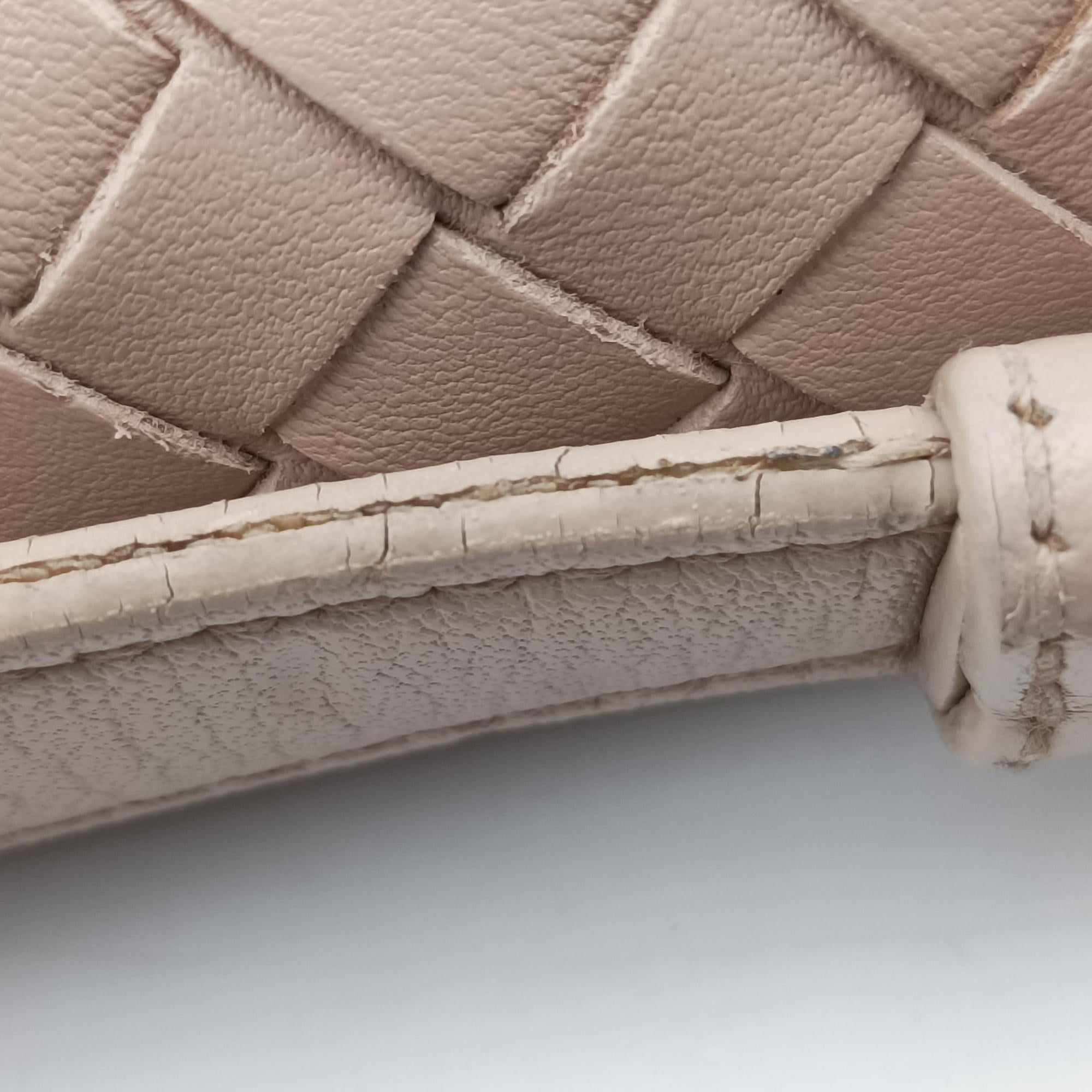 Pre-owned Bottega Veneta Intrecciato Olimpia Beige lambskin  shoulderbag | stylenewstar