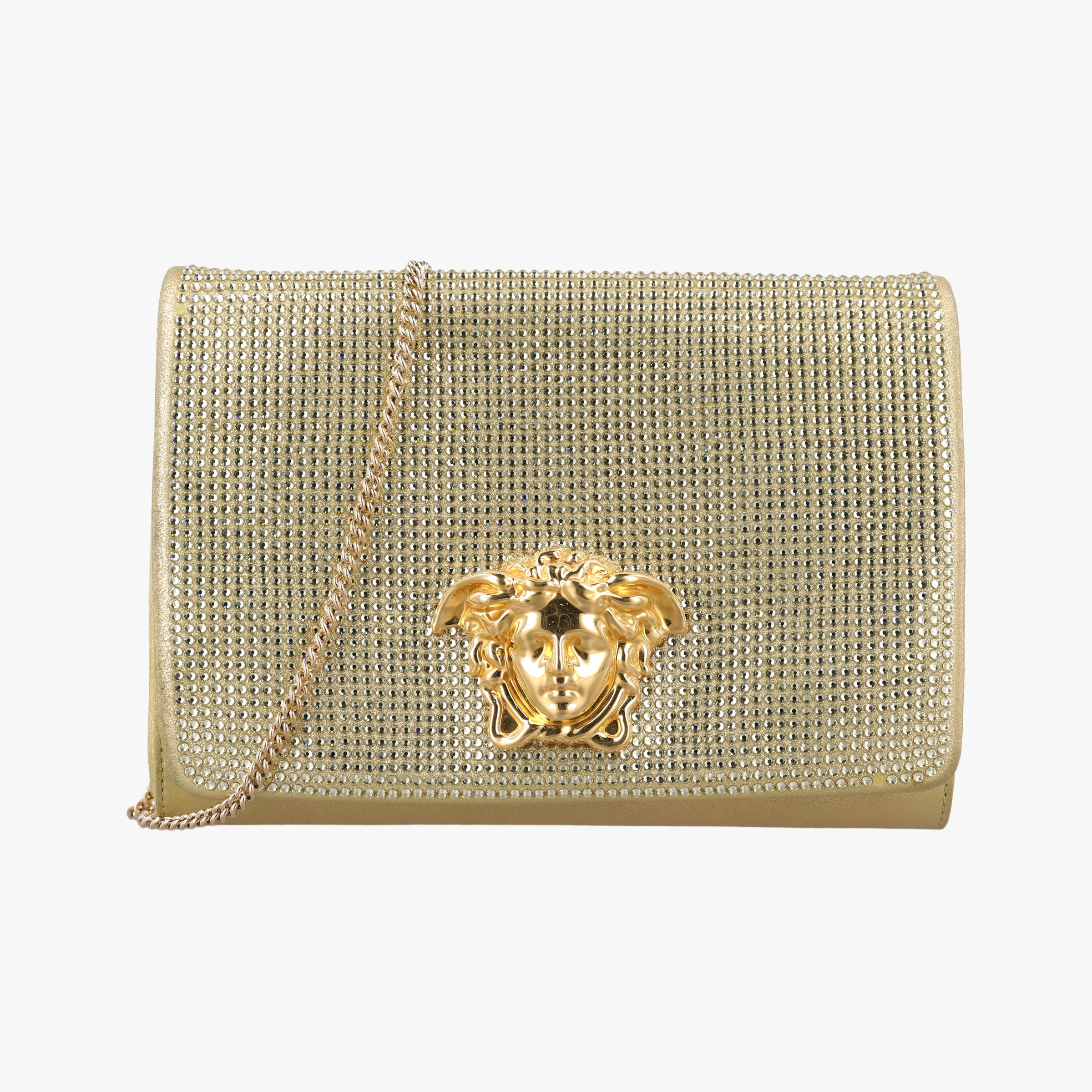 Vintage VERSACE medusa Golden Leather  shoulderbag | stylenewstar