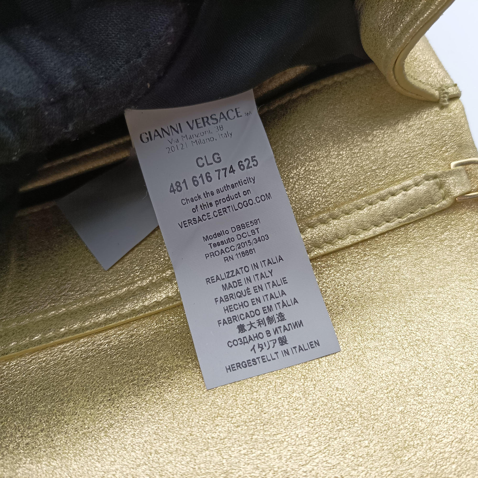 Vintage VERSACE medusa Golden Leather  shoulderbag | stylenewstar