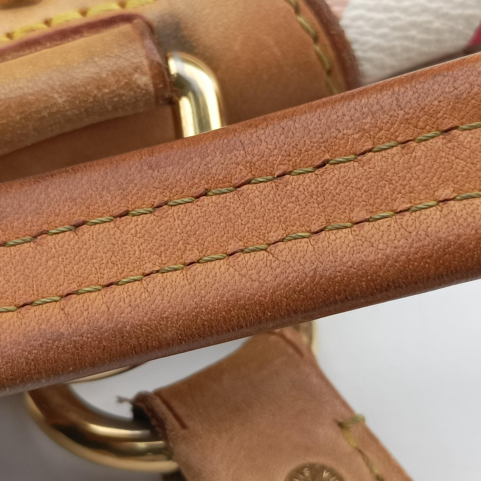 Pre-owned Louis Vuitton CLAUDIA white Monogram Multicolor M40193 handbag | stylenewstar