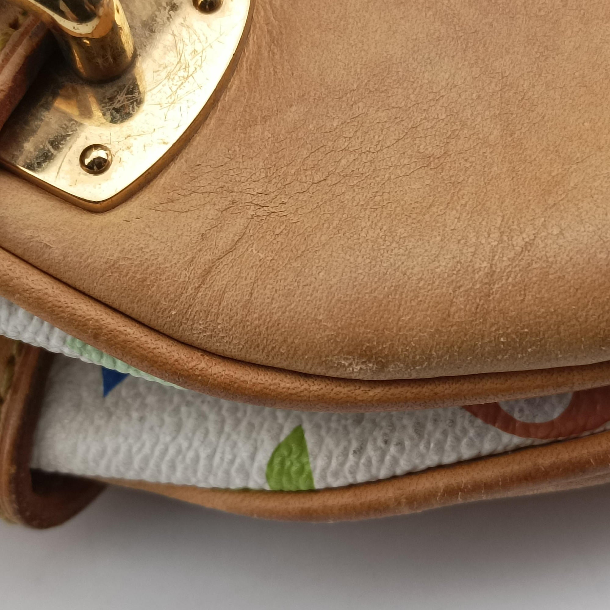 Pre-owned Louis Vuitton CLAUDIA white Monogram Multicolor M40193 handbag | stylenewstar