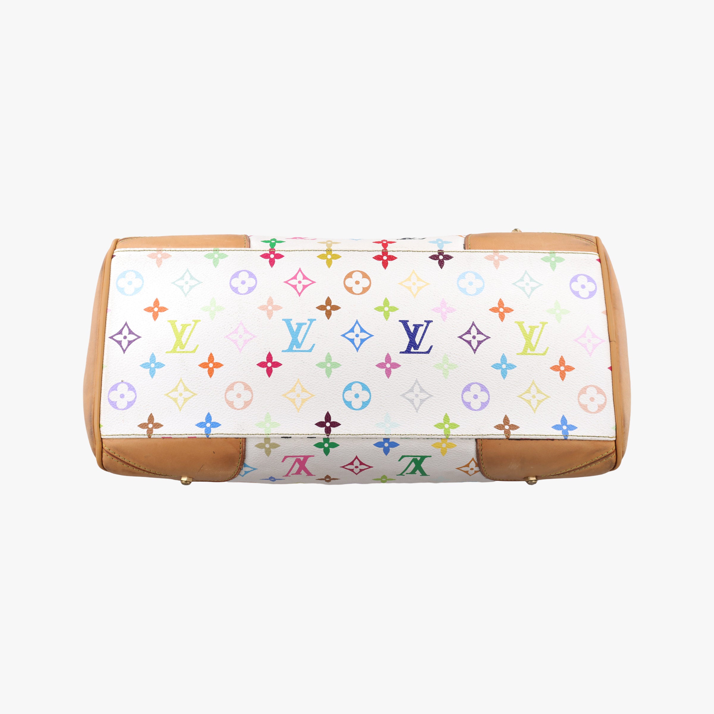 Pre-owned Louis Vuitton CLAUDIA white Monogram Multicolor M40193 handbag | stylenewstar