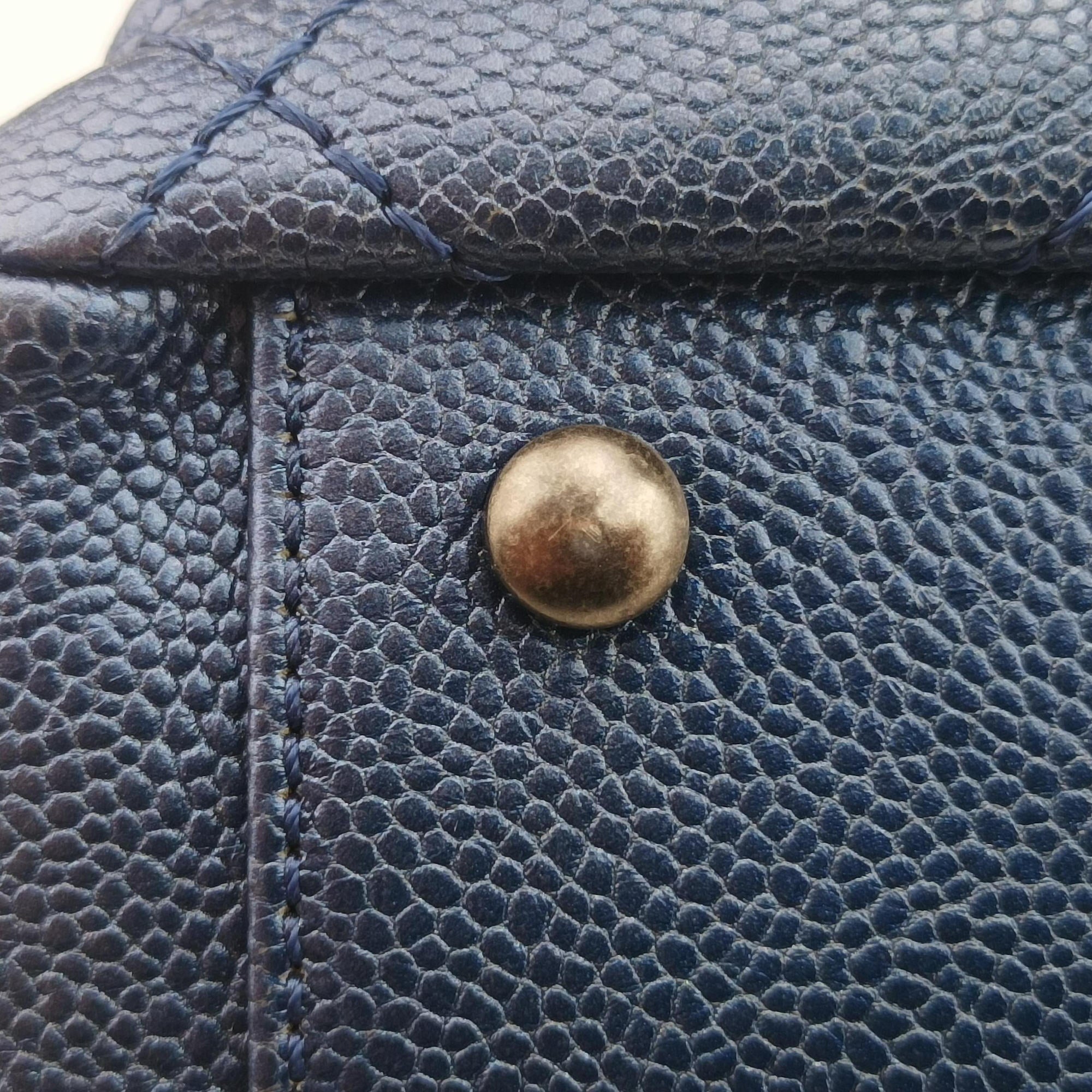Pre-owned Chanel Matelasse Cocomark Blue Caviar Leather A67413 shoulderbag | stylenewstar