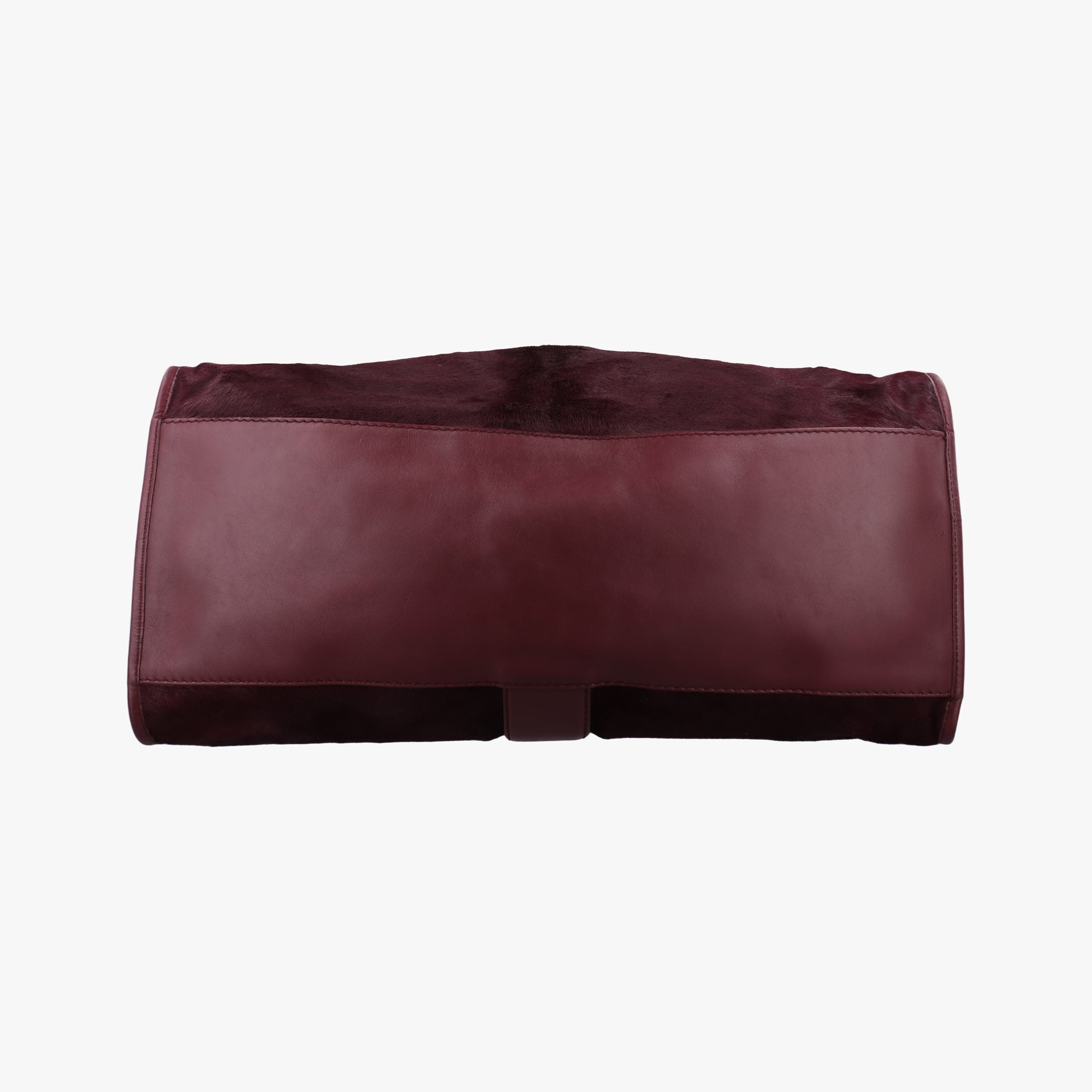 Secondhand Gucci Stirrup Exotic Horsebit Burgundy ponyhair 296855 handbag | stylenewstar