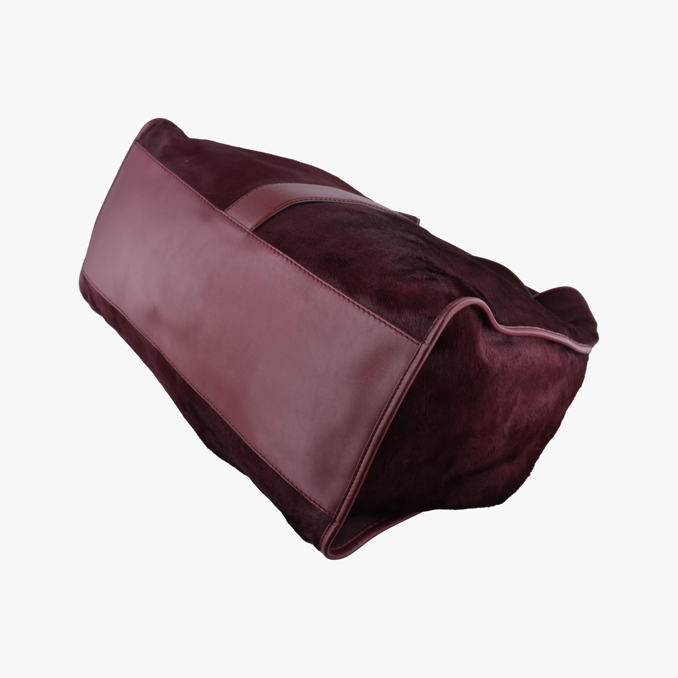 Secondhand Gucci Stirrup Exotic Horsebit Burgundy ponyhair 296855 handbag | stylenewstar