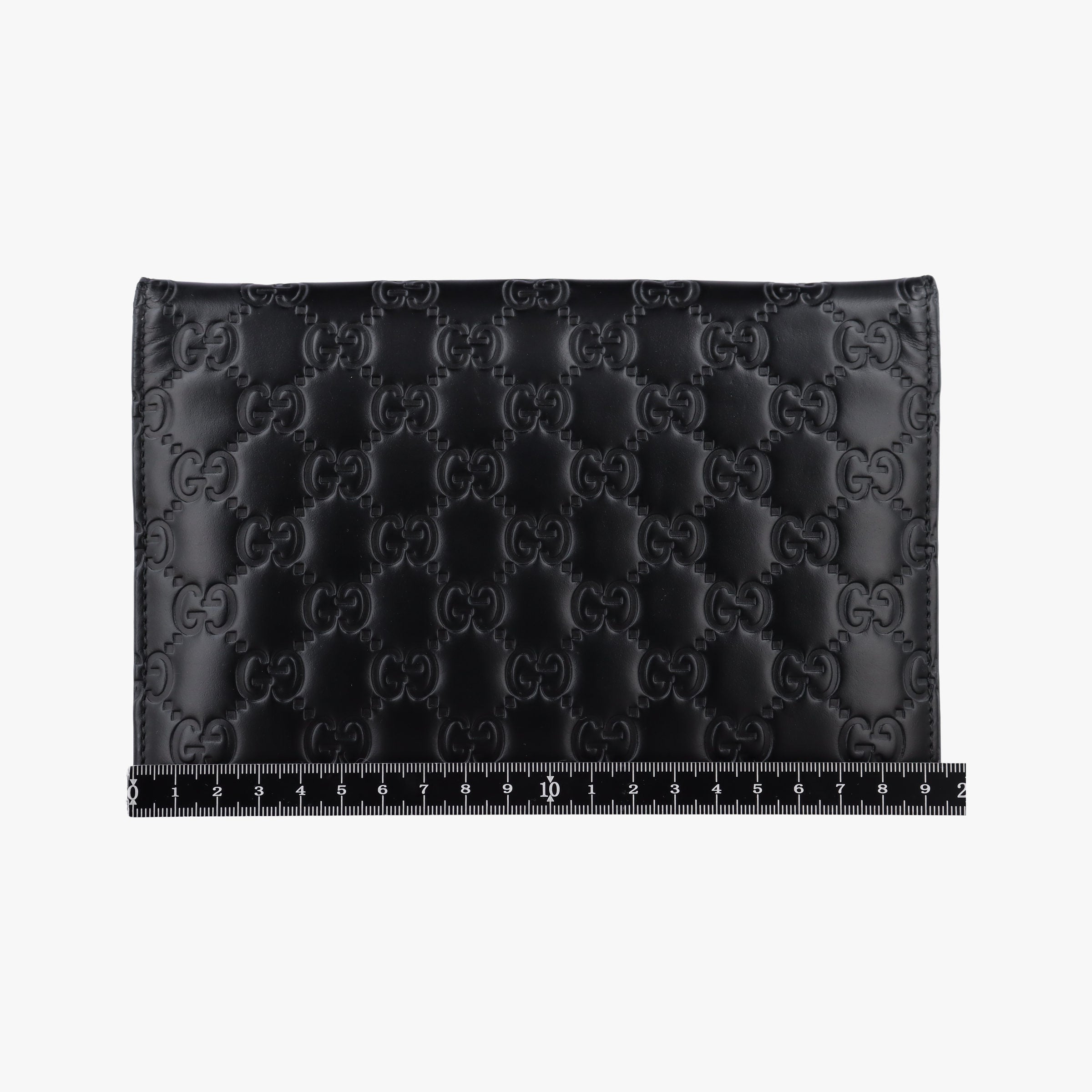 Pre-owned Gucci Guccissima Signature Bowy Black Leather 431408 shoulderbag | stylenewstar