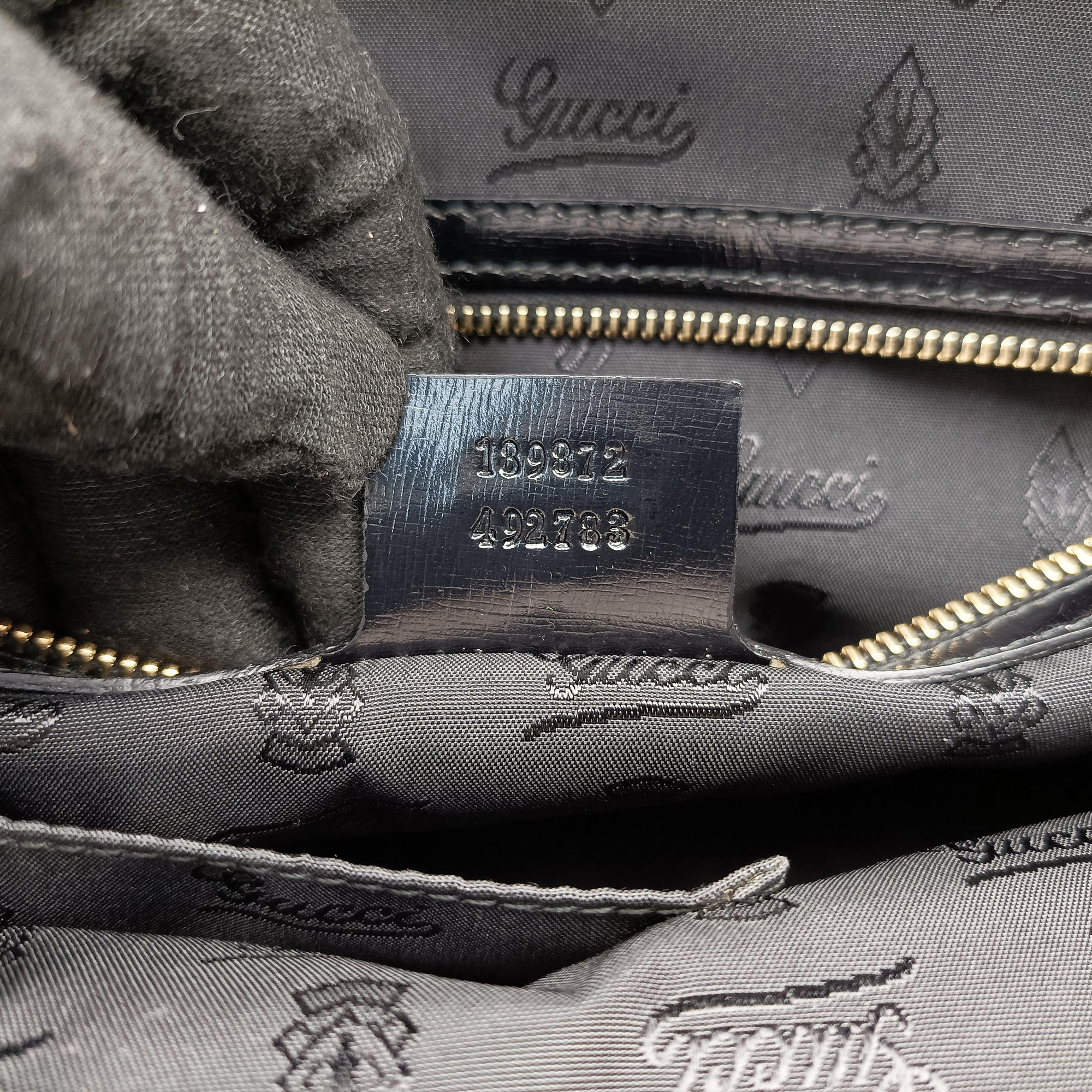 Pre-owned Gucci Bamboo Pop Black Patent 189872 handbag | stylenewstar