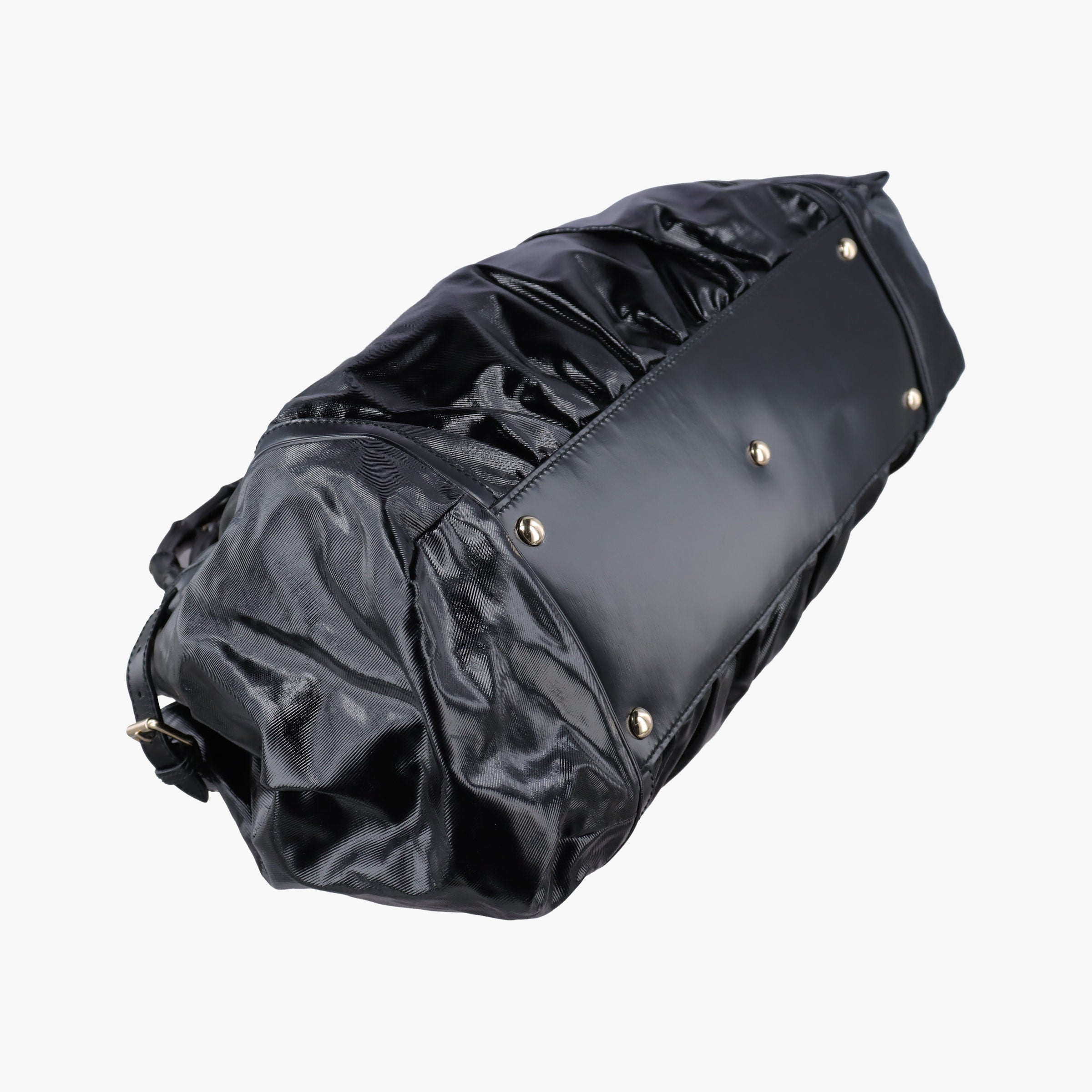 Pre-owned Gucci Bamboo Pop Black Patent 189872 handbag | stylenewstar