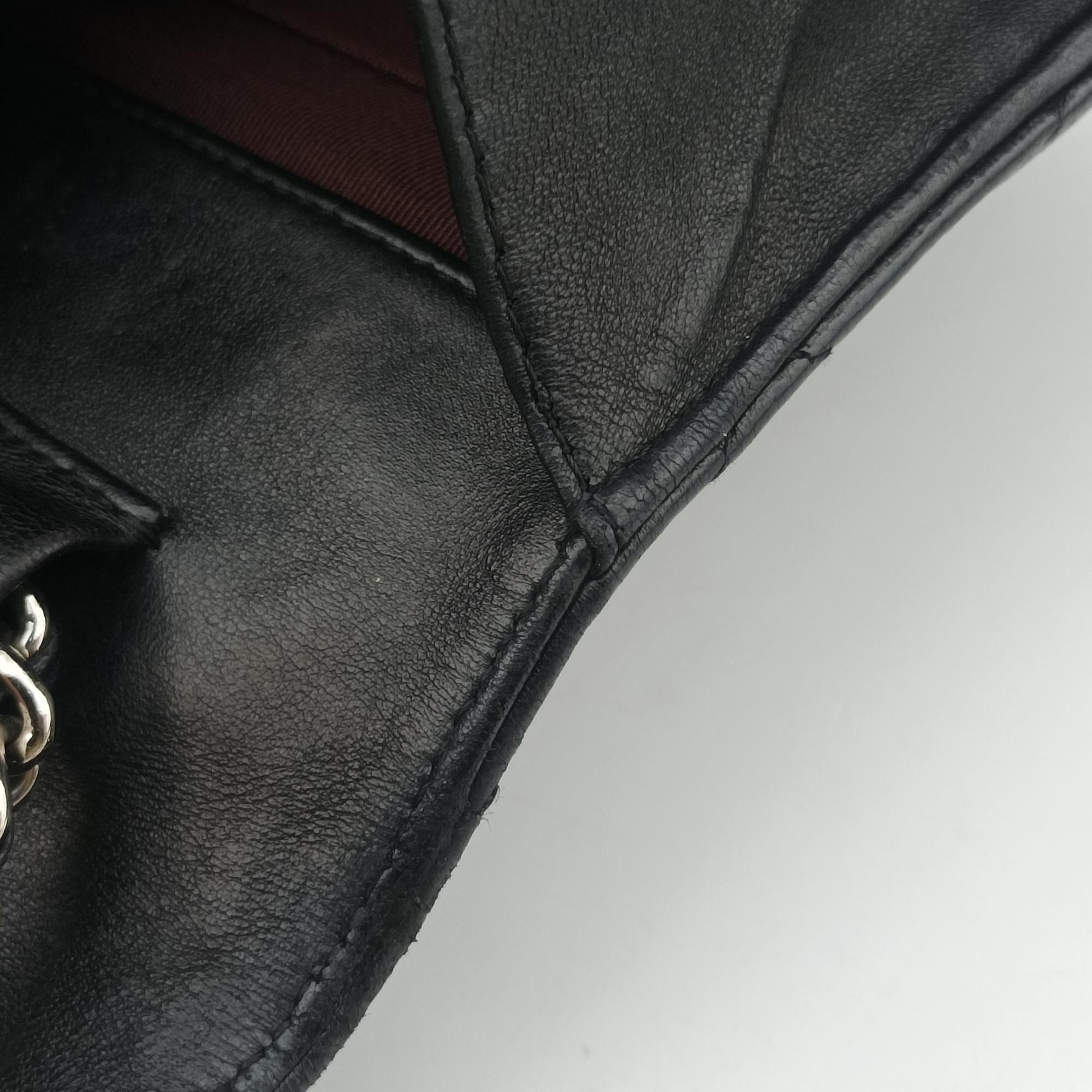 Secondhand Chanel Matelasse coco mark Black lambskin A33814 shoulderbag | stylenewstar