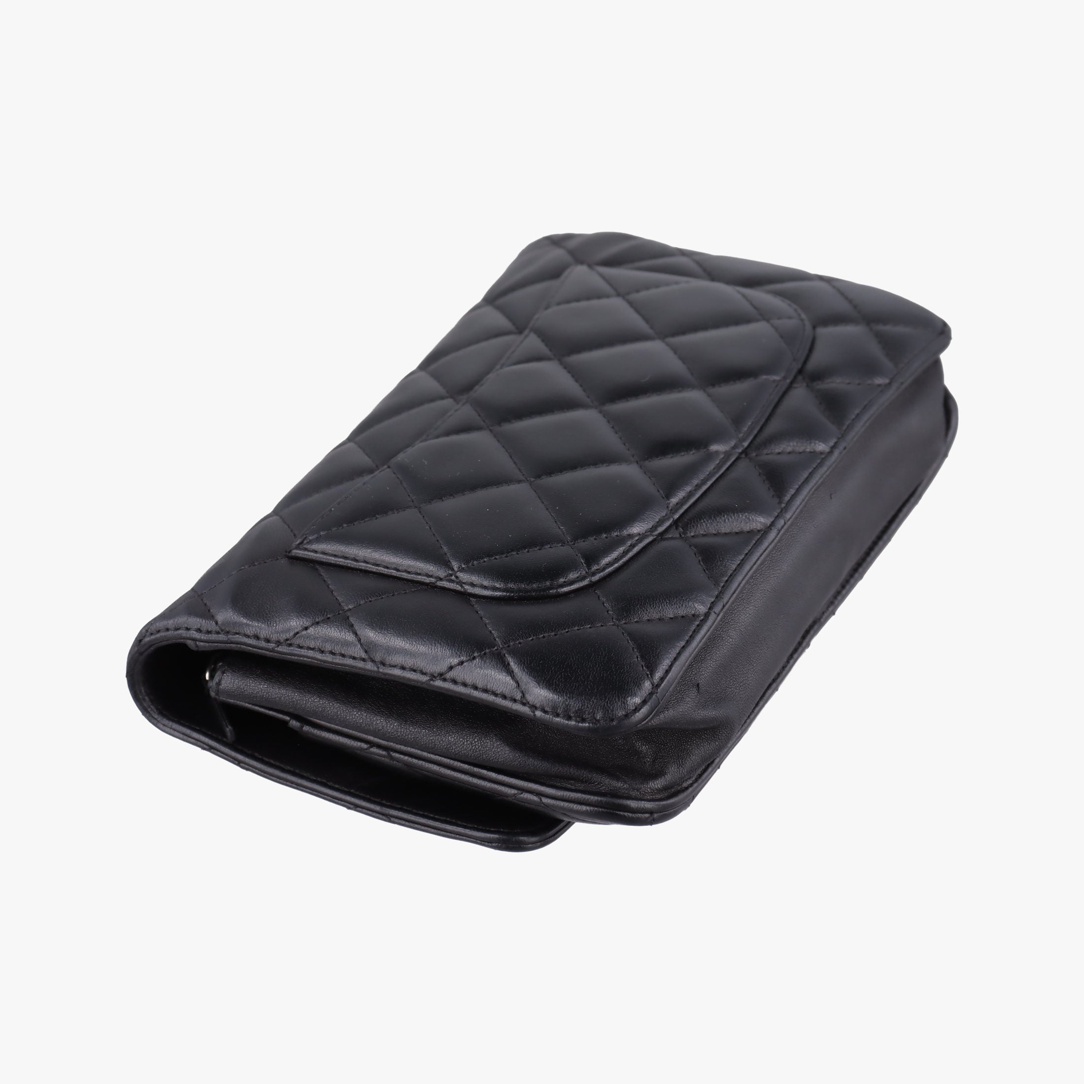 Secondhand Chanel Matelasse coco mark Black lambskin A33814 shoulderbag | stylenewstar