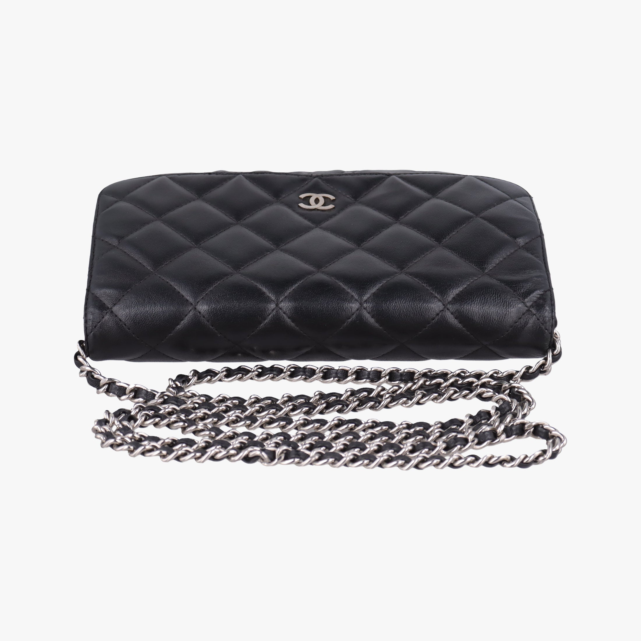 Secondhand Chanel Matelasse coco mark Black lambskin A33814 shoulderbag | stylenewstar
