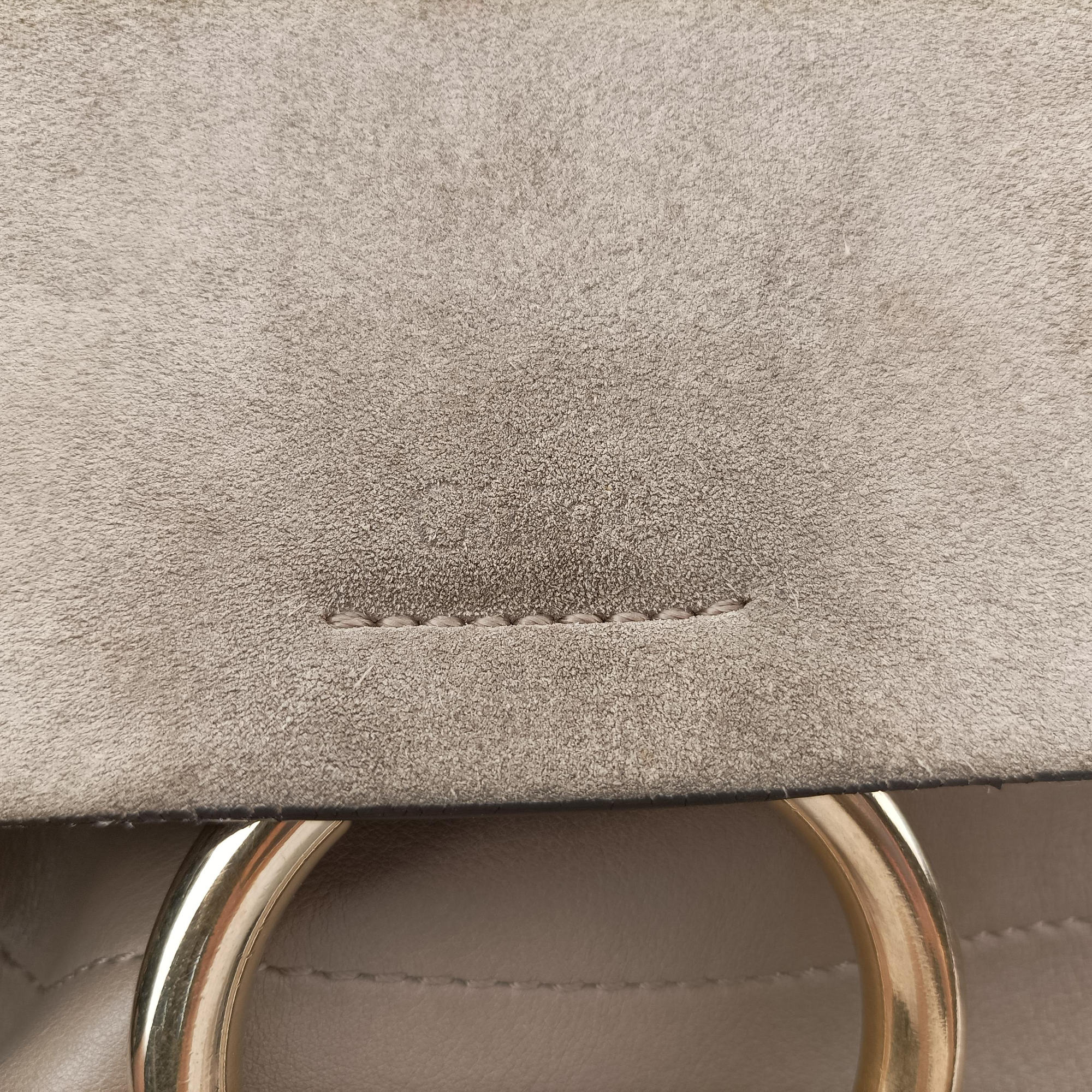 Vintage Chloe FAYE mini Grey Suede × leather  backpack/rucksack | stylenewstar