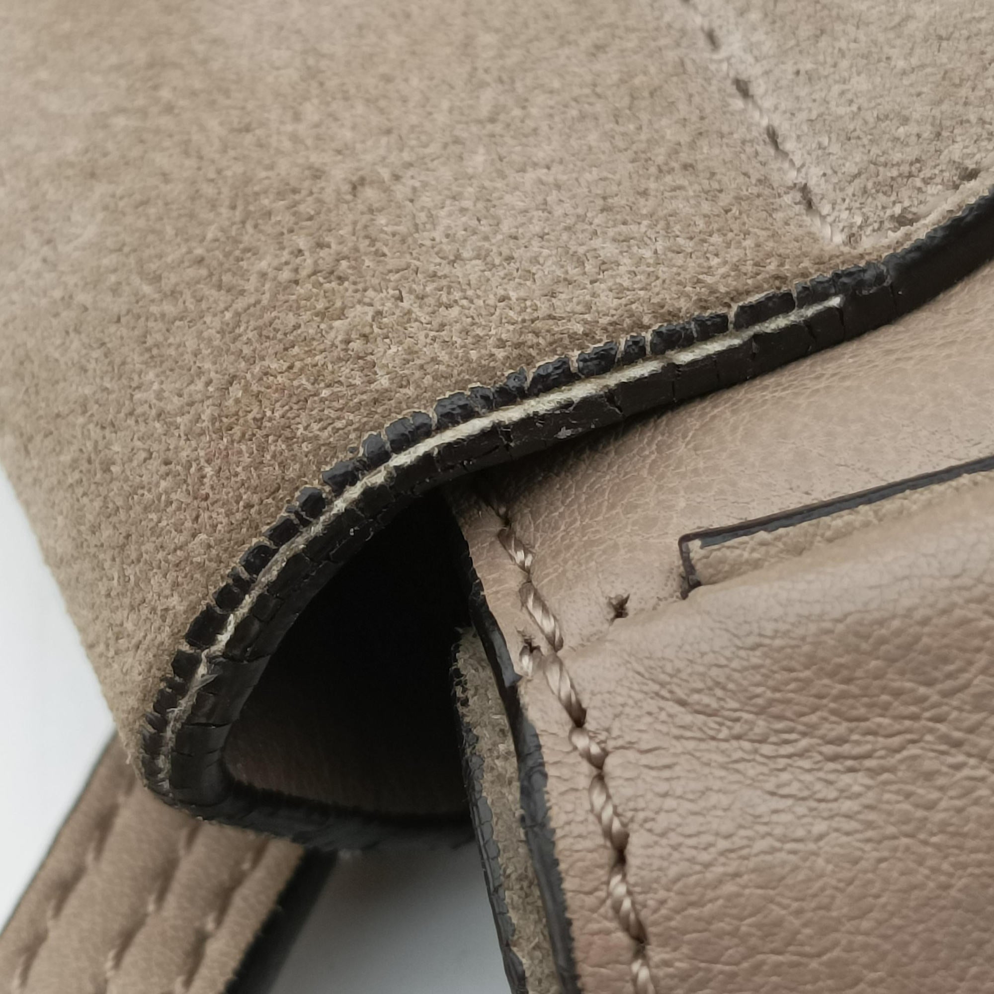 Vintage Chloe FAYE mini Grey Suede × leather  backpack/rucksack | stylenewstar