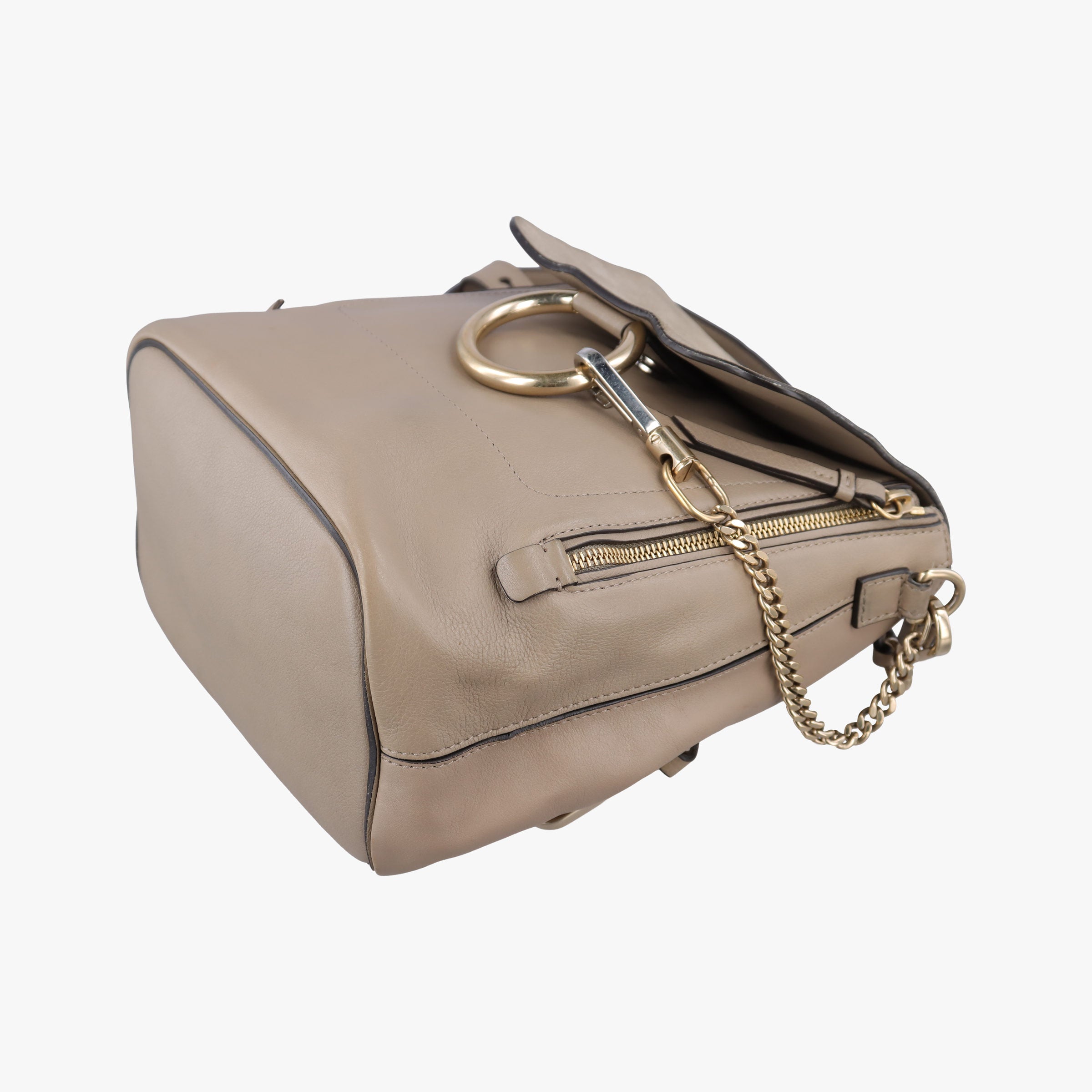Vintage Chloe FAYE mini Grey Suede × leather  backpack/rucksack | stylenewstar
