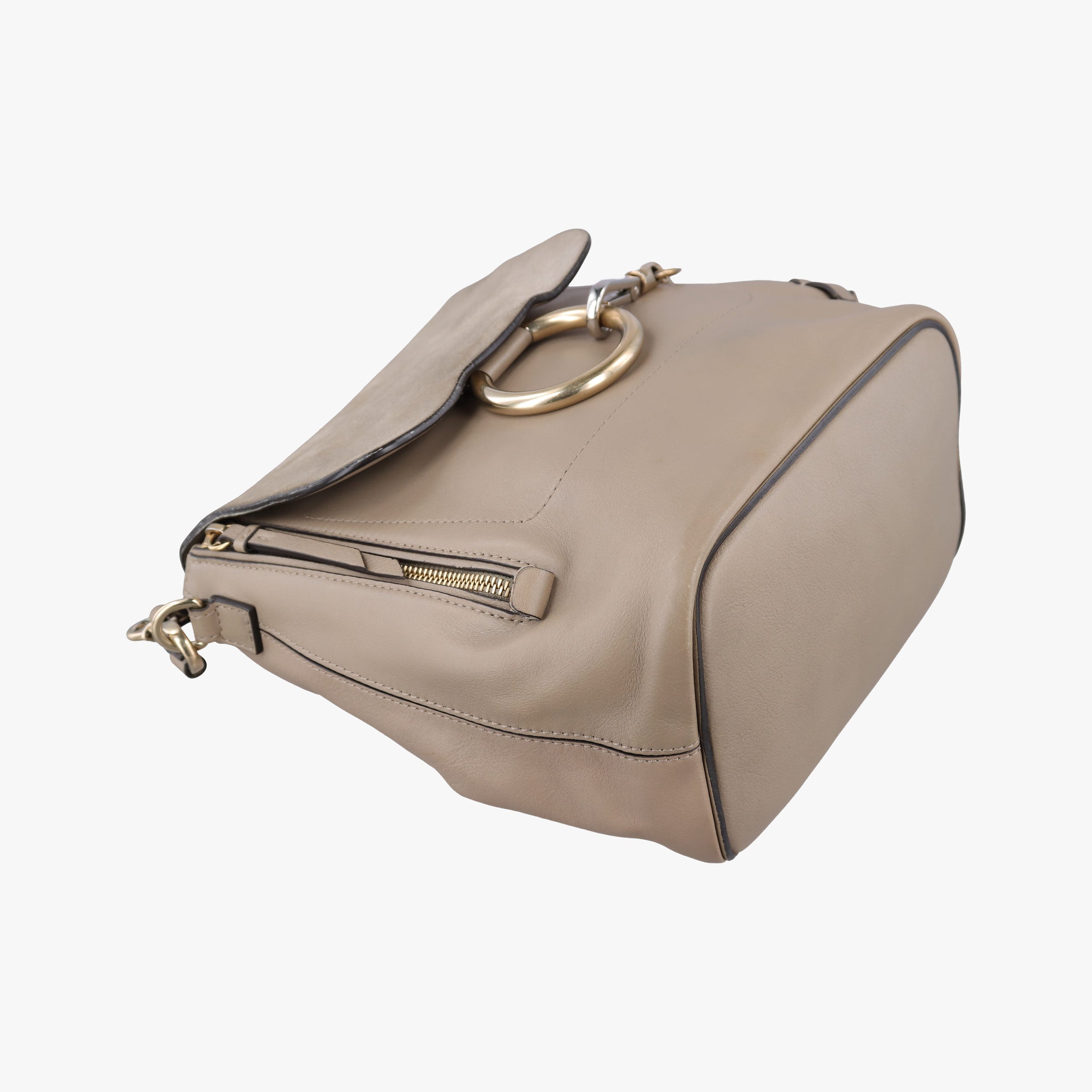 Vintage Chloe FAYE mini Grey Suede × leather  backpack/rucksack | stylenewstar
